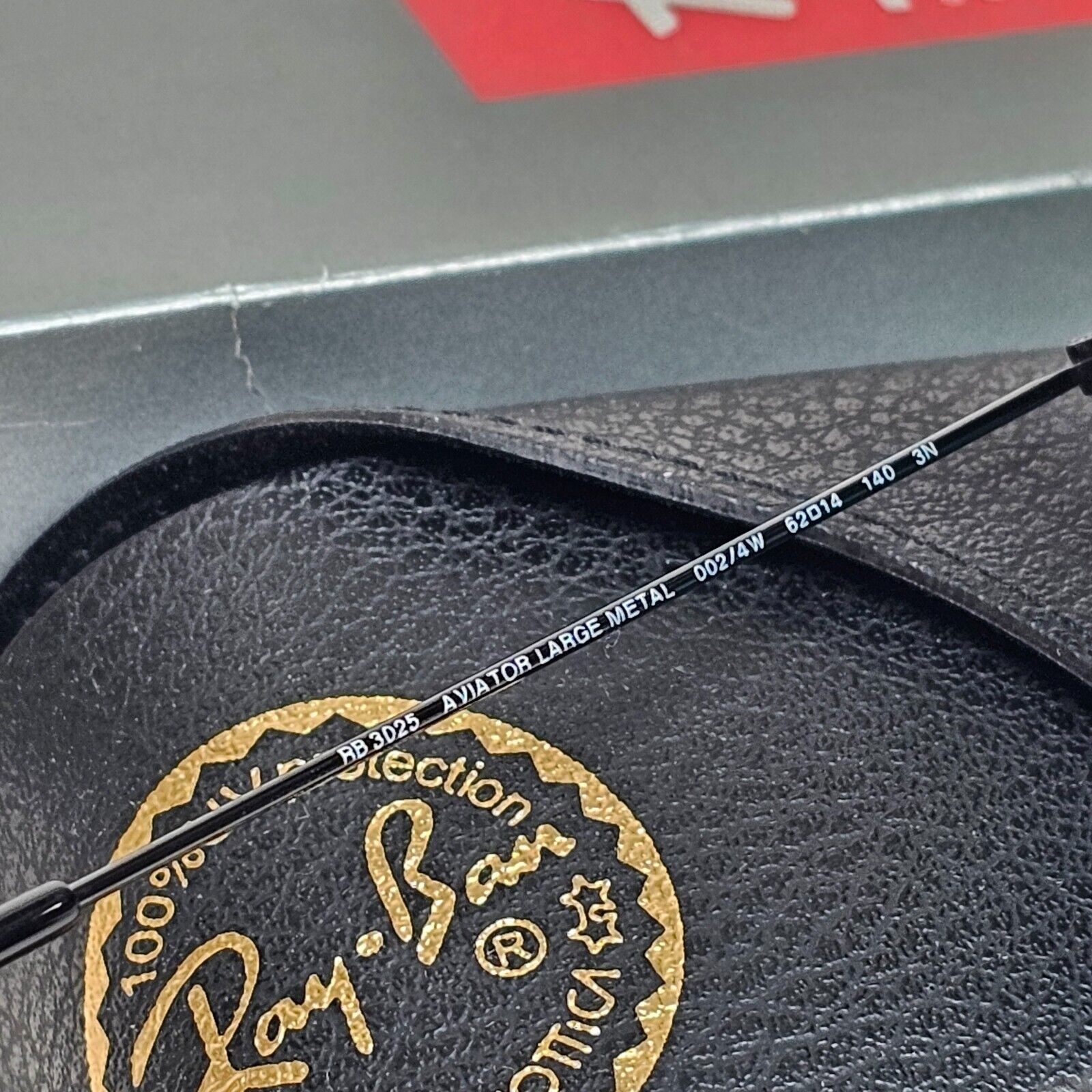 Ray-Ban Sunglasses Aviator Black Orange Mirror Pilot RB 3025 002/4W 62mm