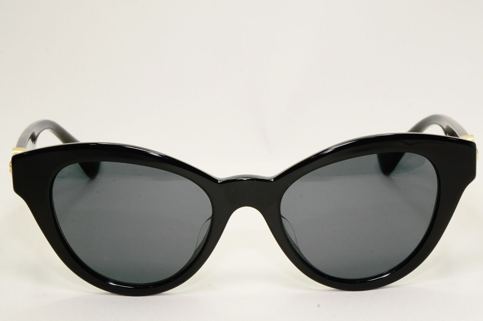 Versace Sunglasses Black Gold Medusa Glossy Cat Eye MOD 4435-F GB1/87 52mm