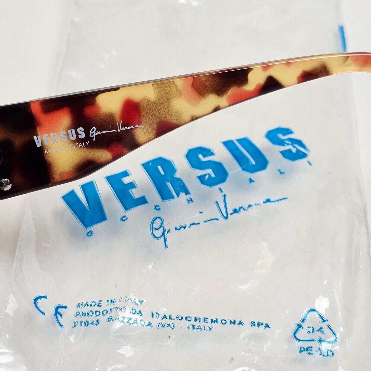 Versus Sunglasses 1996 by Gianni Versace Vintage Gold Lion Brown MOD E07 COL 197