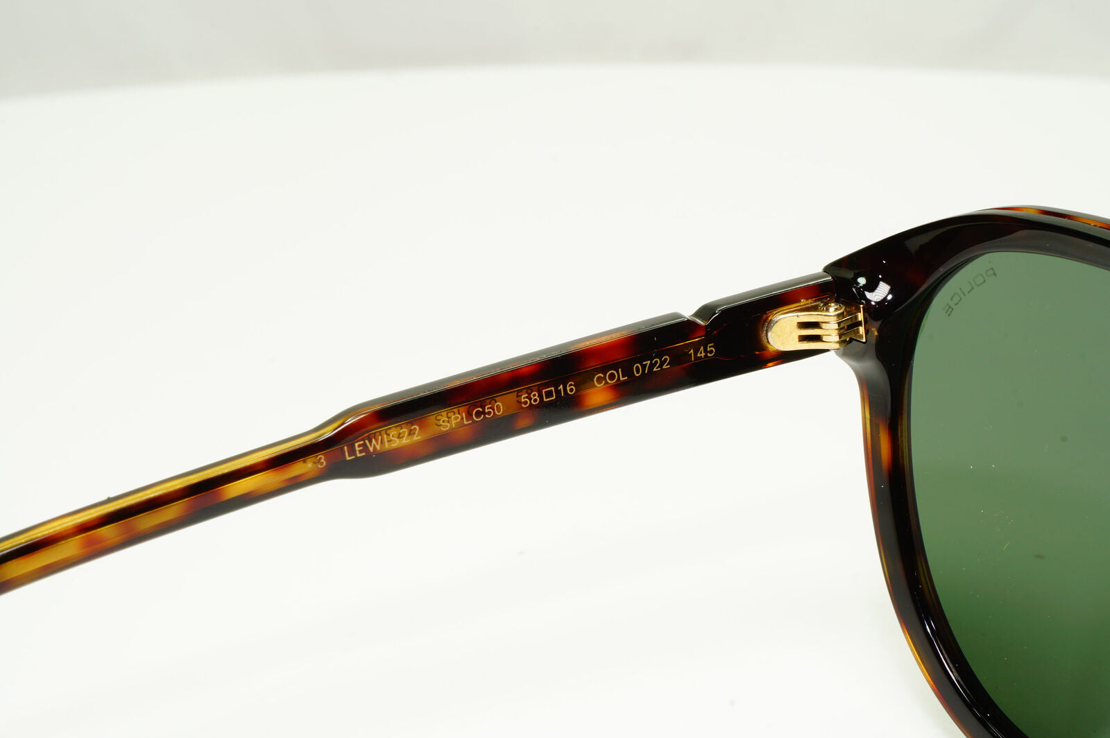 Police Lewis Hamilton F1 Sunglasses Brown Green Tortoise Pilot SPL C50 COL 0722