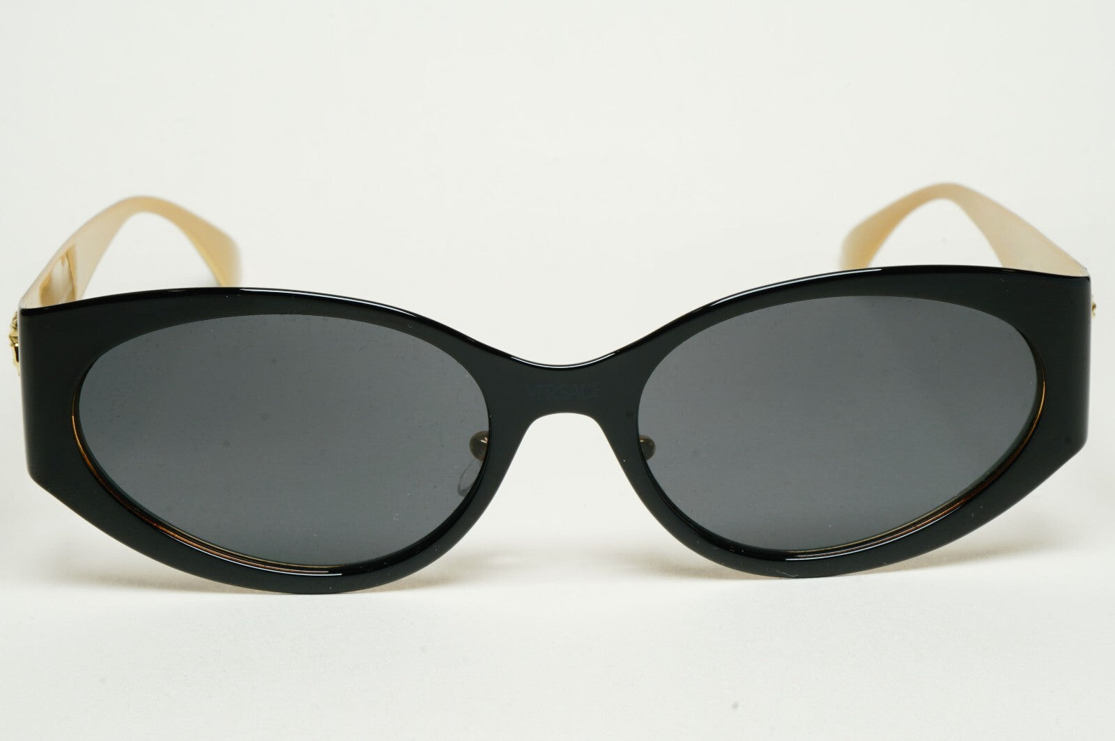 Versace Sunglasses Black Oval Gold La Medusa MOD VE 2263 1433/87 56mm [a]