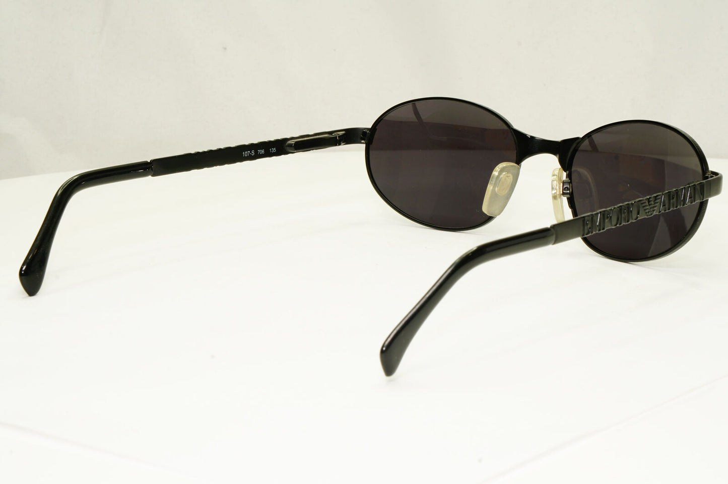 Emporio Armani 1997 Vintage Sunglasses Mens Womens Metal Black Square 107-S 706