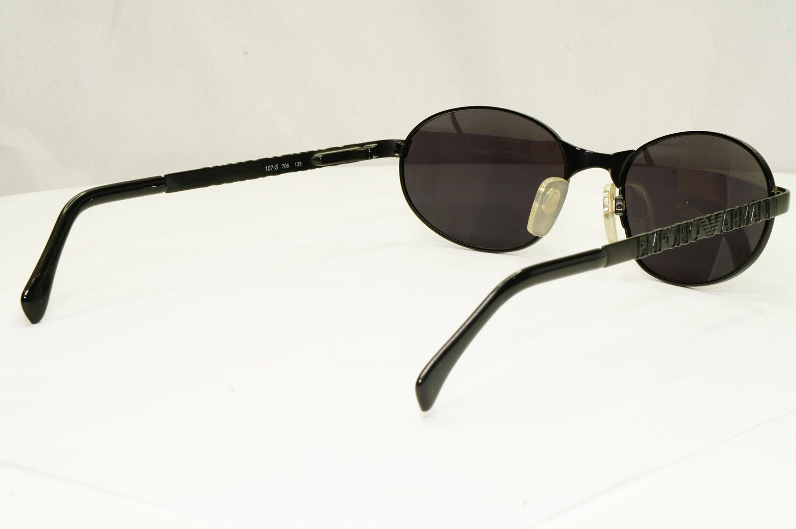 Emporio Armani 1997 Vintage Sunglasses Mens Womens Metal Black Square 107-S 706