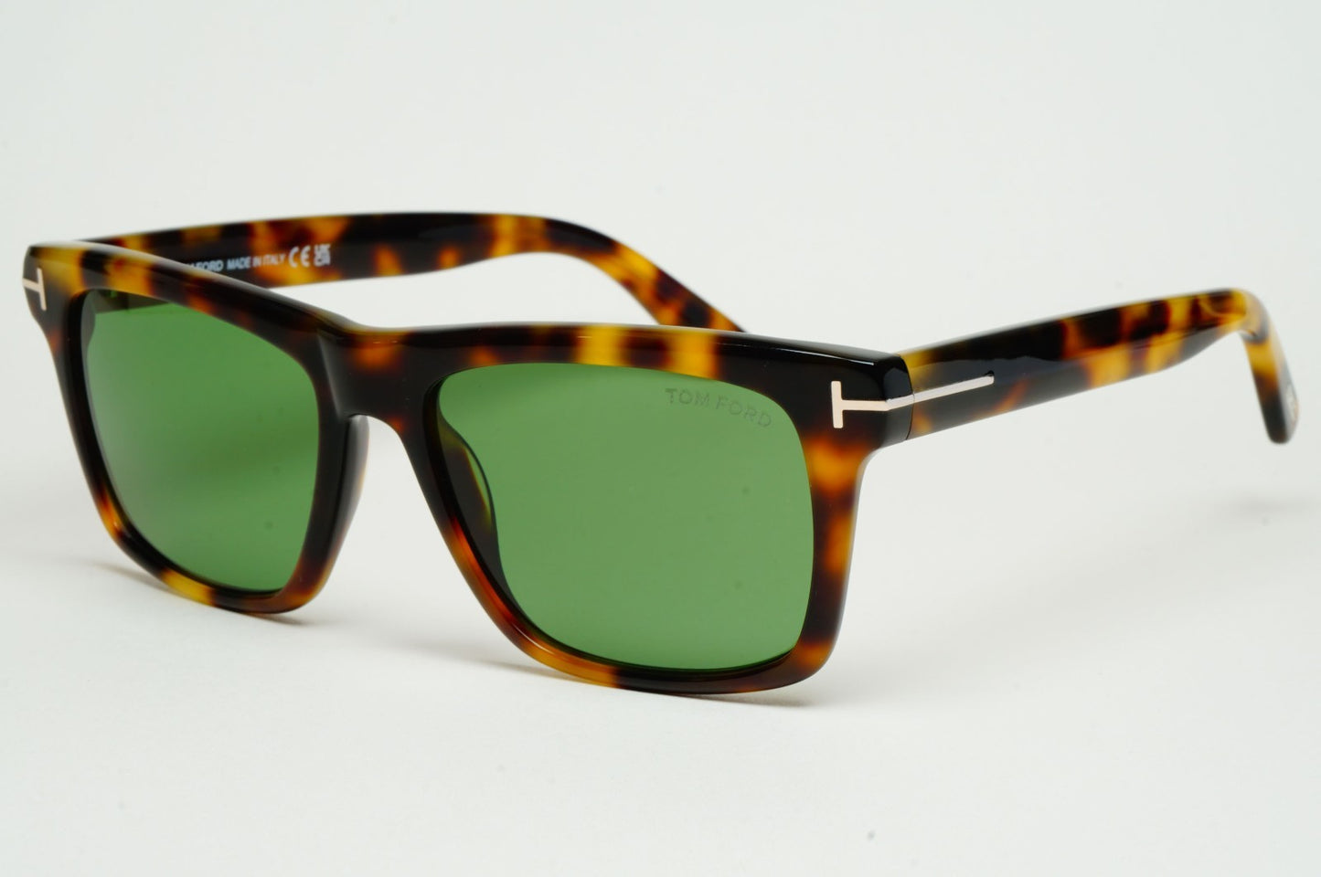 Tom Ford Sunglasses Buckley-02 Brown Tortoise Green Square FT0906 TF 906 53N