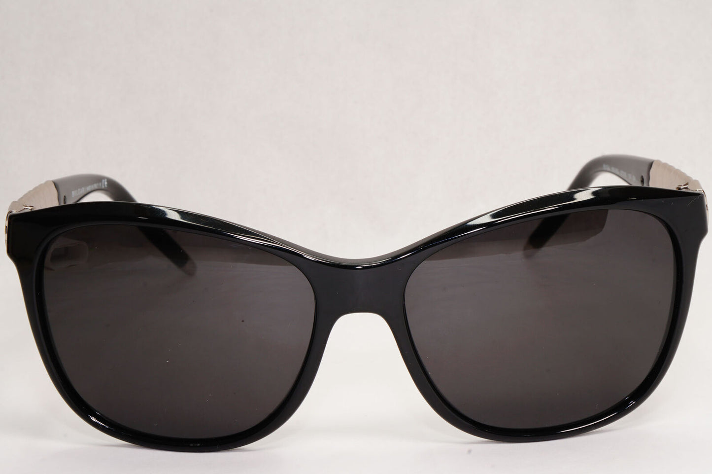 Bvlgari Sunglasses 2011 Vintage Black Silver Scales Square 8104 901/8G 060324