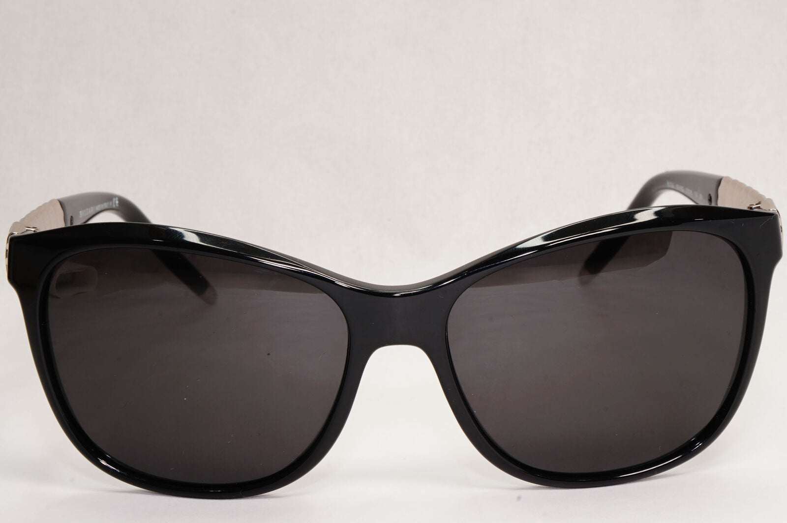 Bvlgari Sunglasses 2011 Vintage Black Silver Scales Square 8104 901/8G 060324