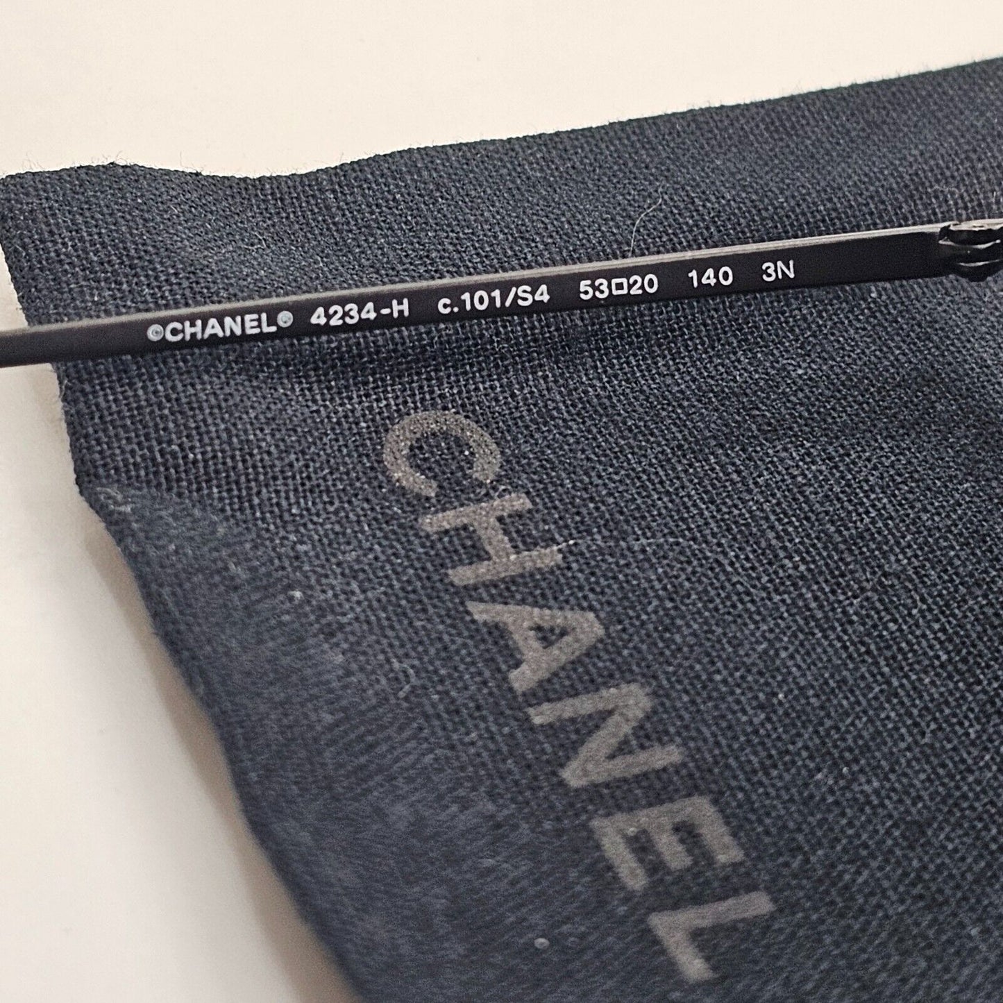 Chanel Sunglasses Pearl Black Round Metal Grey 4234-H C.101/S4 53mm