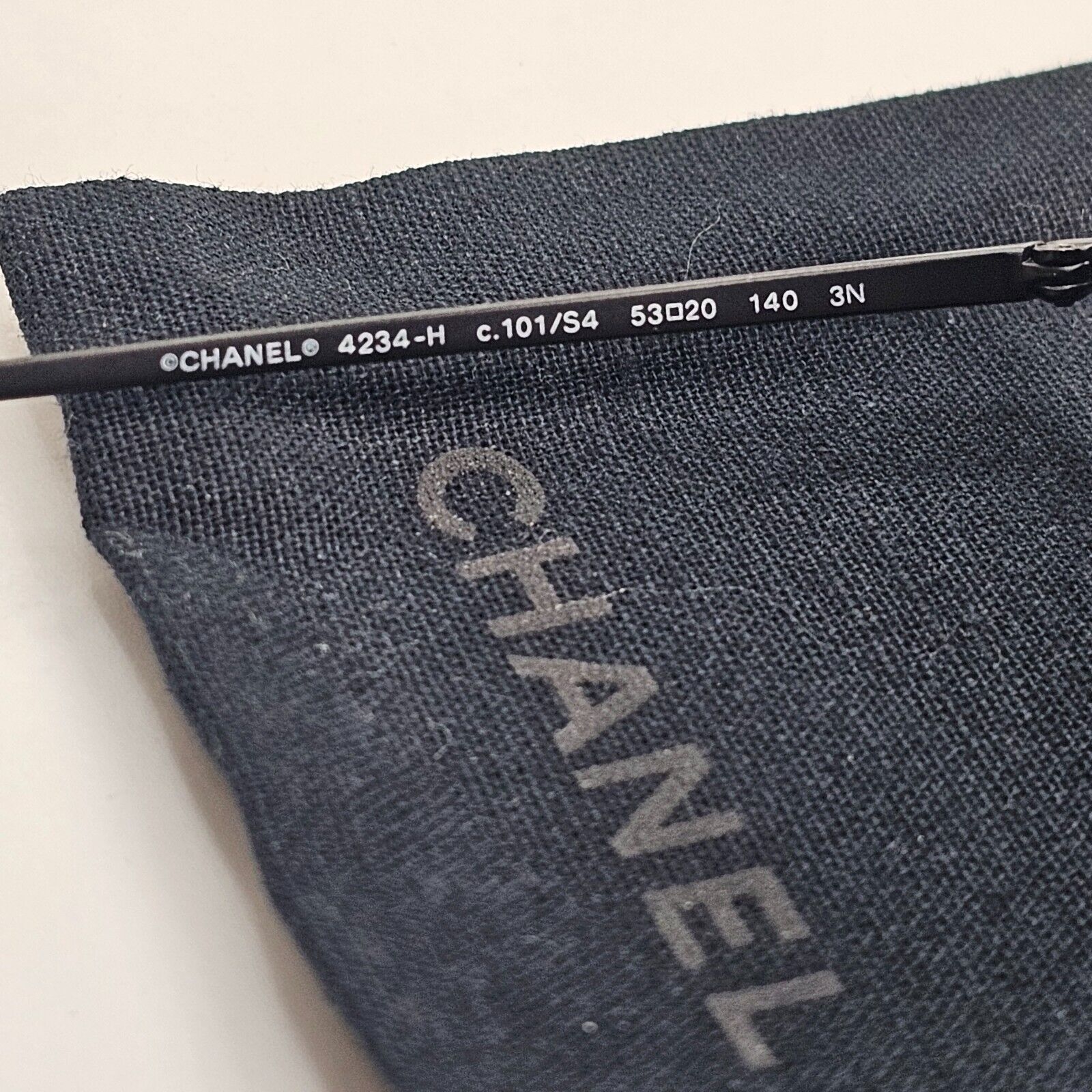 Chanel Sunglasses Pearl Black Round Metal Grey 4234-H C.101/S4 53mm