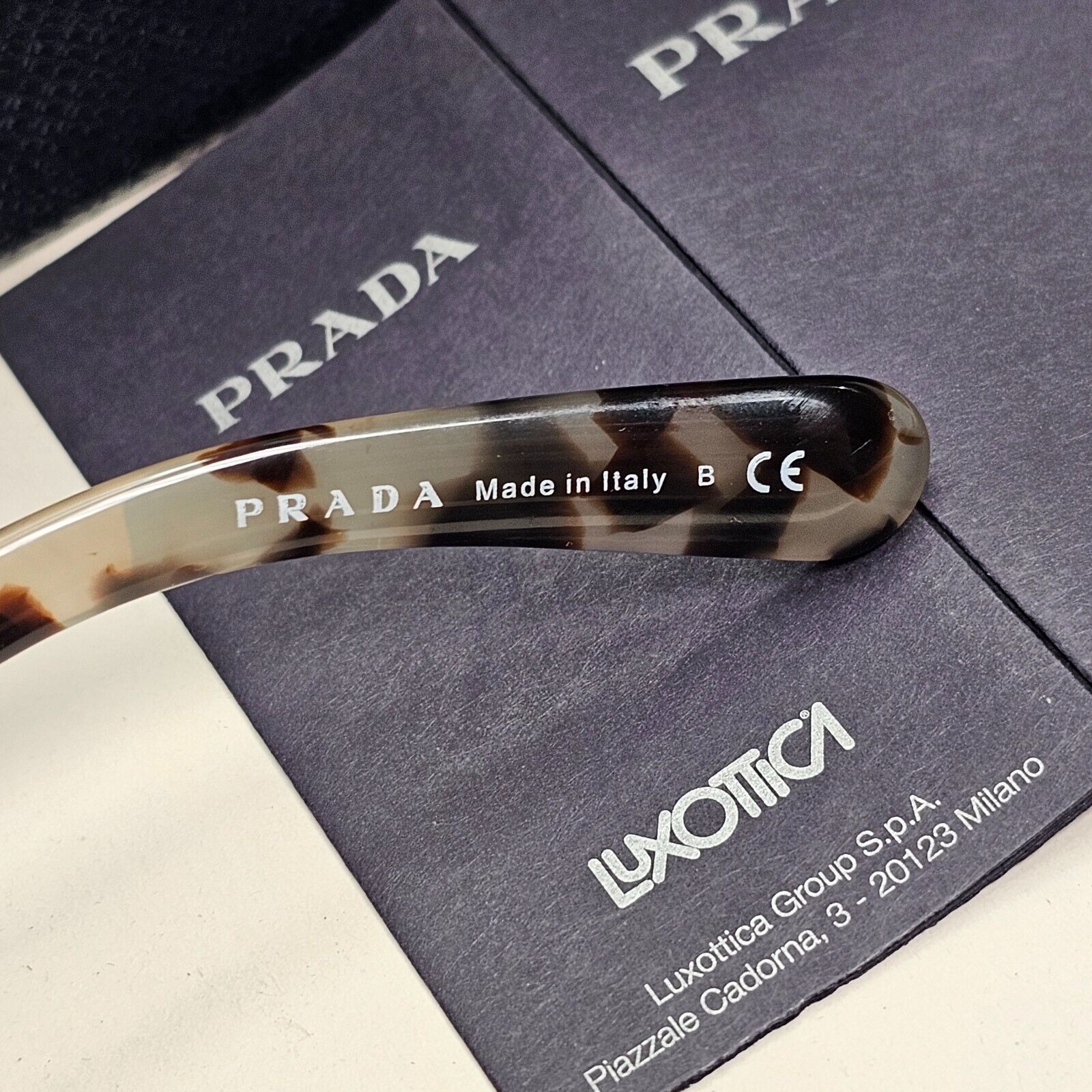 Prada Sunglasses Baroque Swirl Round Black Marble PR27NS SPR 27N UAO-4O0 141024