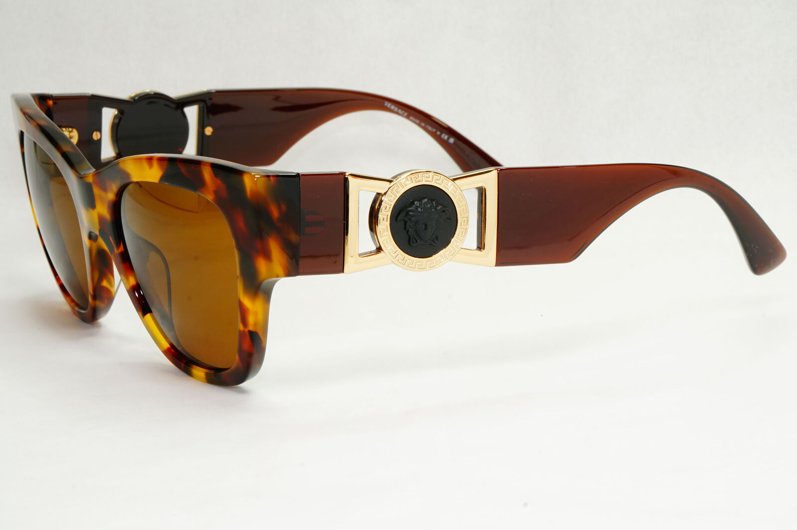 Versace Sunglasses Gold Brown Tortoiseshell Medusa Square MOD VE 4415-U 5119/63