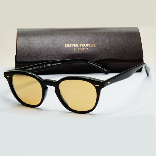 Oliver Peoples Desmon Sunglasses Black Yellow Mustard OV 5454SU 1005/0F 48mm