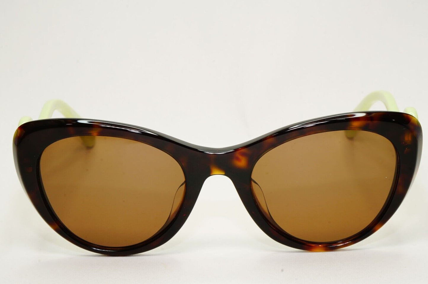 Prada Sunglasses Baroque Swirl Brown Green Cat Eye PR06QV-F VPR 06Q-F 2AU-1O1