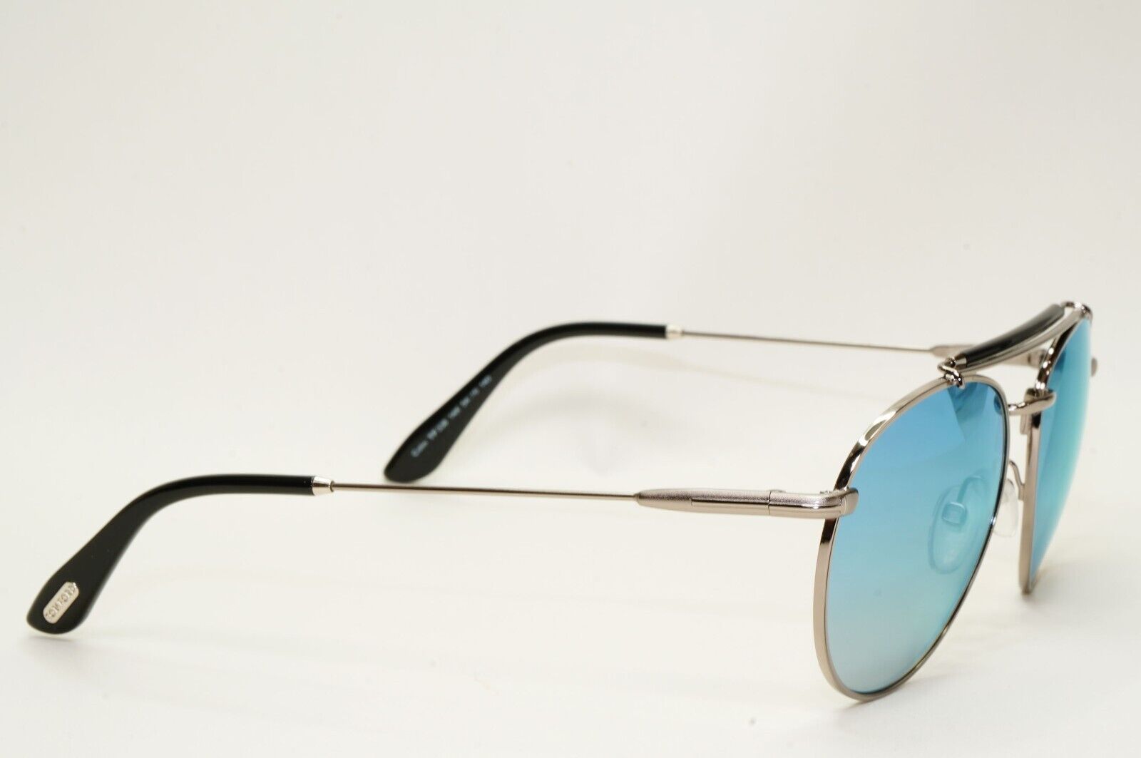 Tom Ford Sunglasses Colin Blue Mirror Silver Small Metal Pilot TF 338 FT0338
