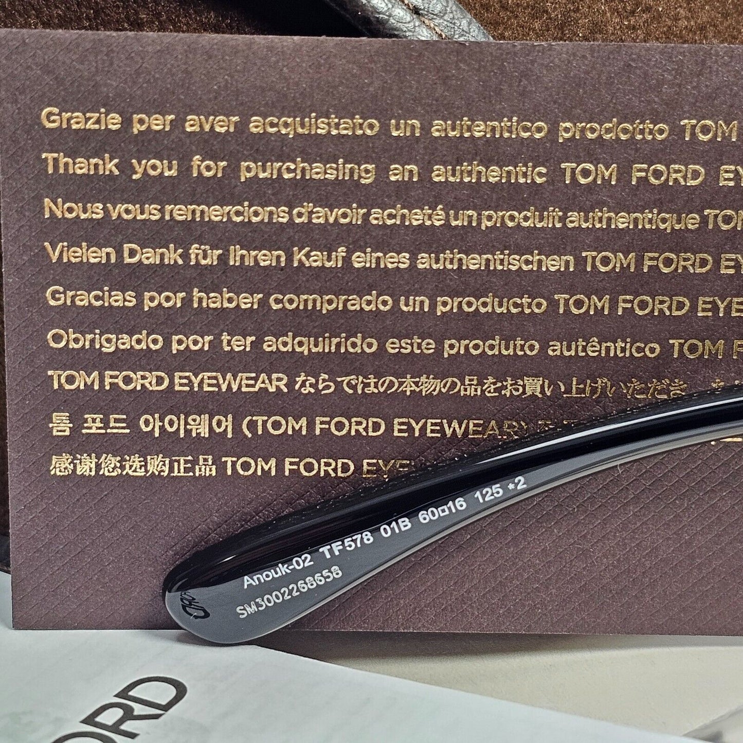 Tom Ford Sunglasses Anouk-02 Black Green Grey Gradient Square FT0578 TF 578 01B