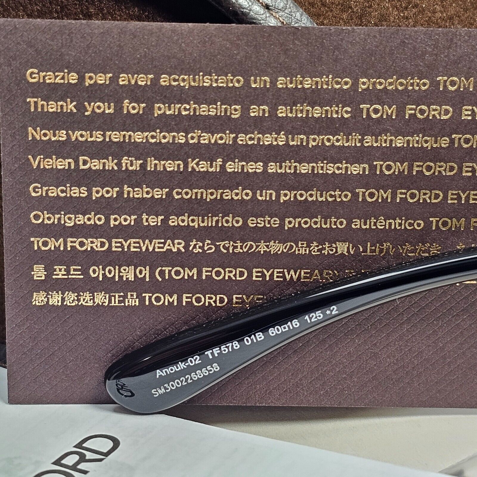 Tom Ford Sunglasses Anouk-02 Black Green Grey Gradient Square FT0578 TF 578 01B