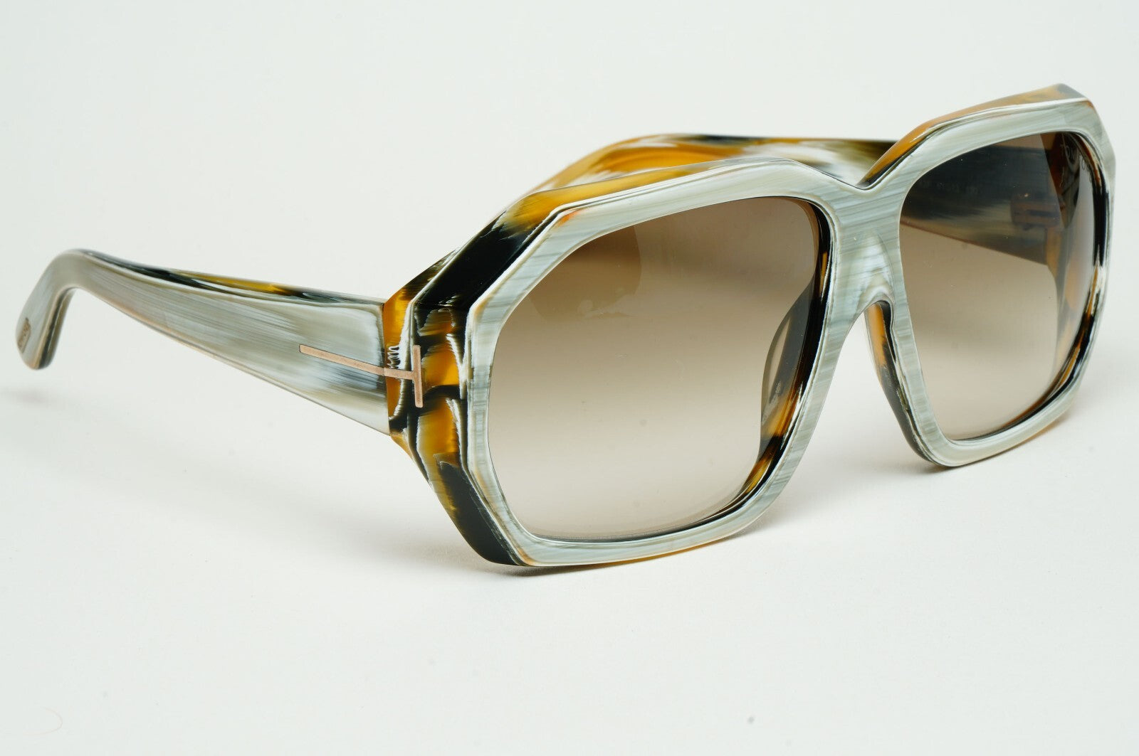 Tom Ford Sunglasses Oversized Square Brown Large Elise FT0266 TF 266 62F 070325