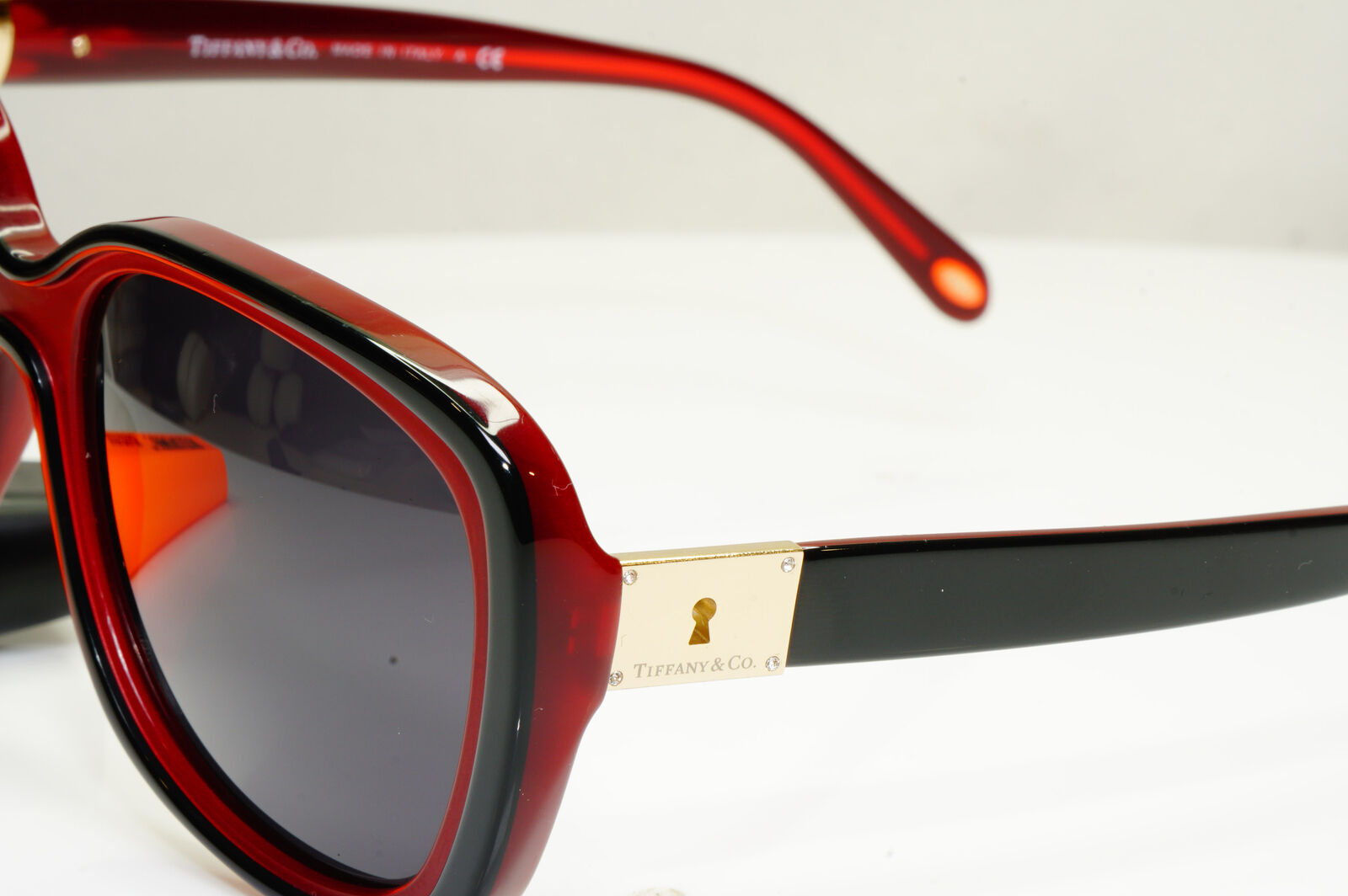 Authentic Tiffany & Co Womens Sunglasses Black Gold Locks TF 4091 8156/3C 30361