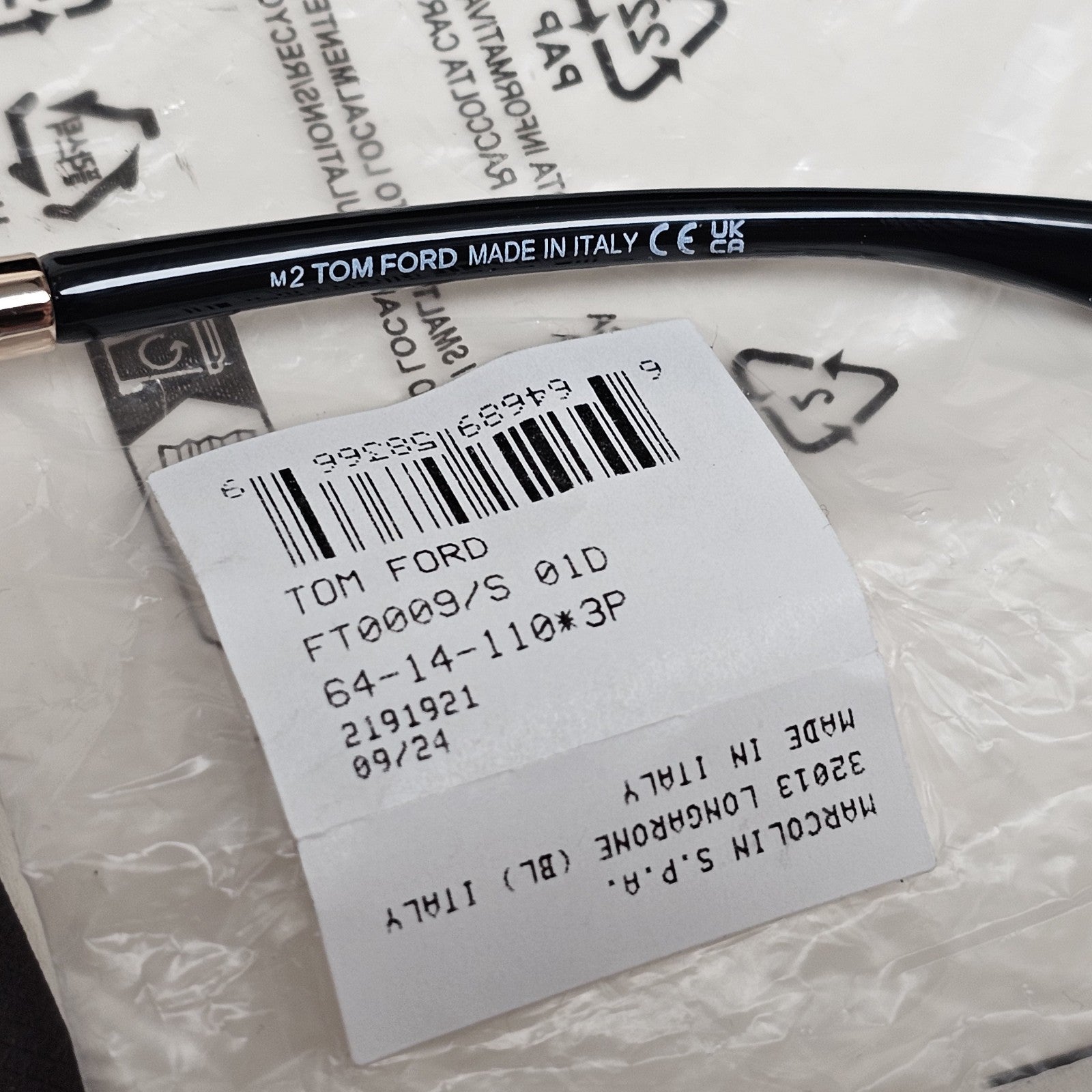 Tom Ford Sunglasses Whitney Polarized Black Grey Gold FT0009 TF 9 01D