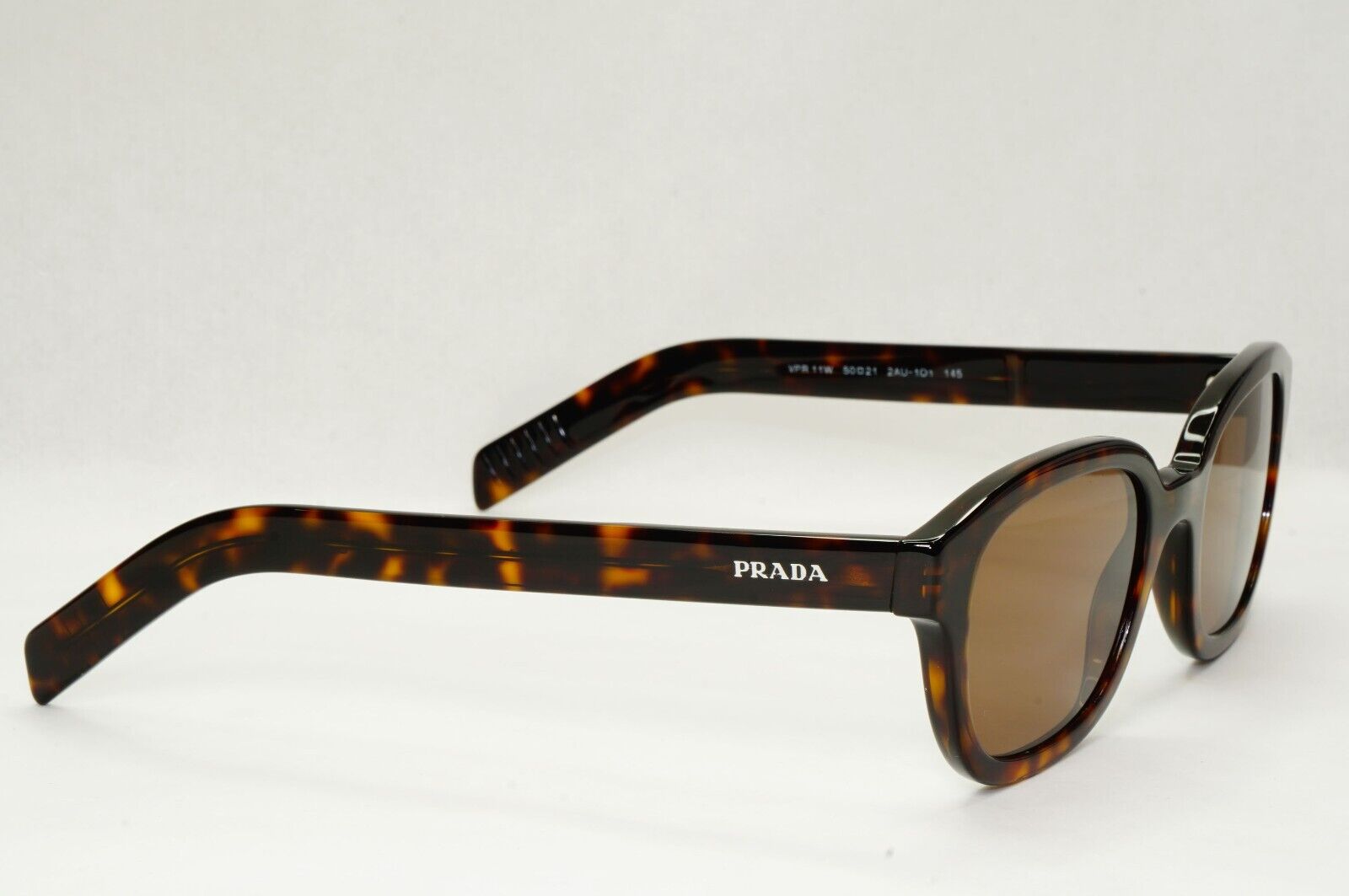 Prada Sunglasses Brown Tortoiseshell Thick Rims PR11WV VPR 11W 2AU-1O1 50mm