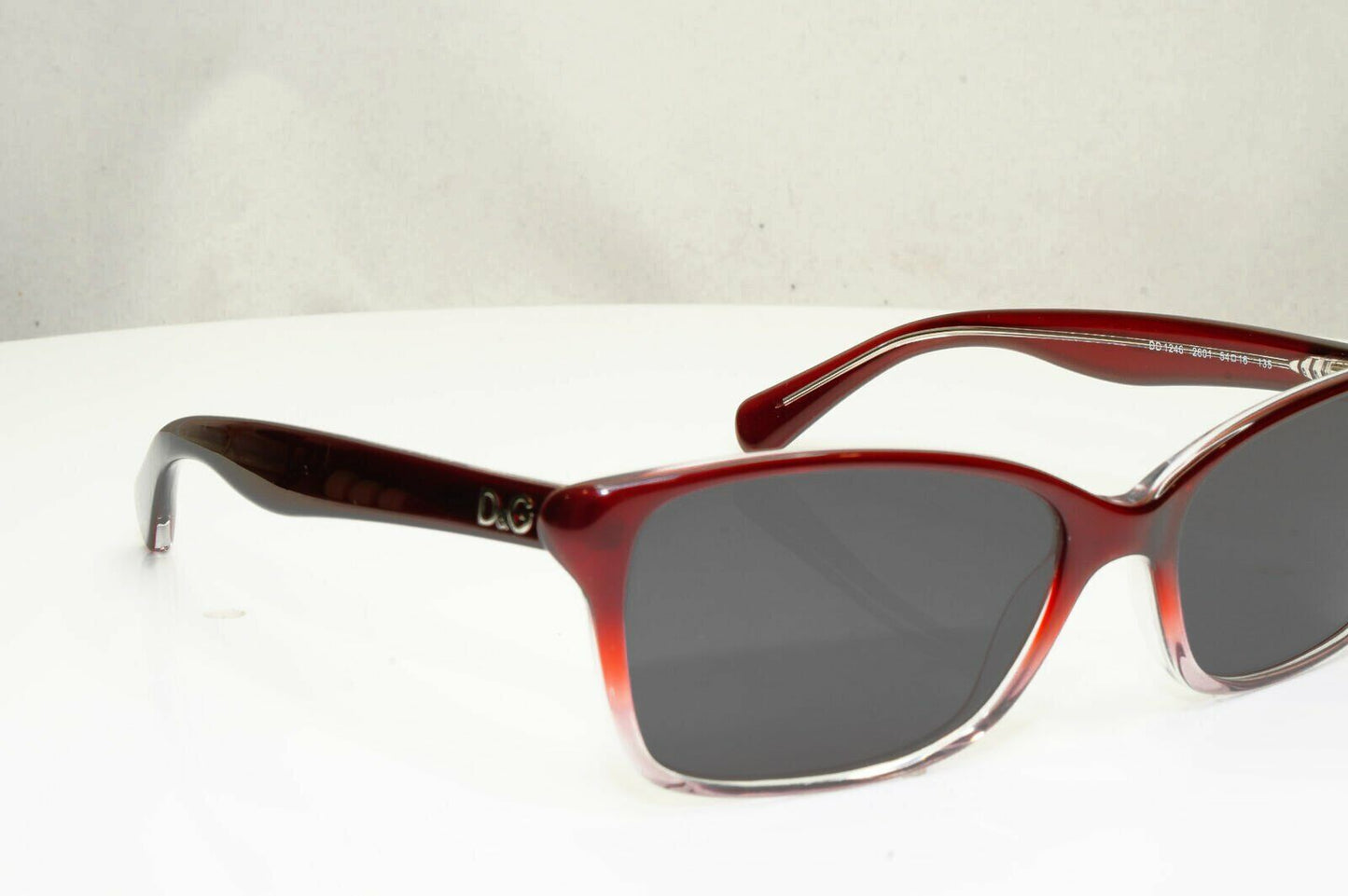 Dolce & Gabbana Burgundy Sunglasses Black Rectangle Bordo D&G DD 1246 2001 30171