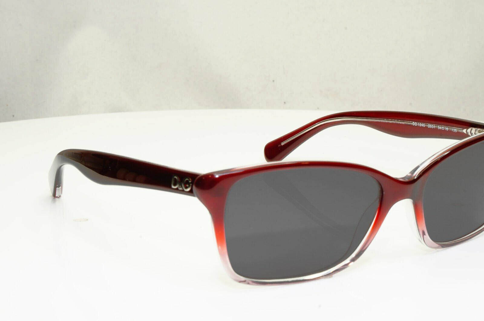 Dolce & Gabbana Burgundy Sunglasses Black Rectangle Bordo D&G DD 1246 2001 30171