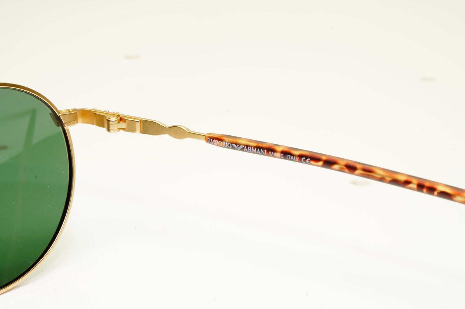 Emporio Armani 1997 Vintage Sunglasses Mens Womens Round Gold Green 059-S 904