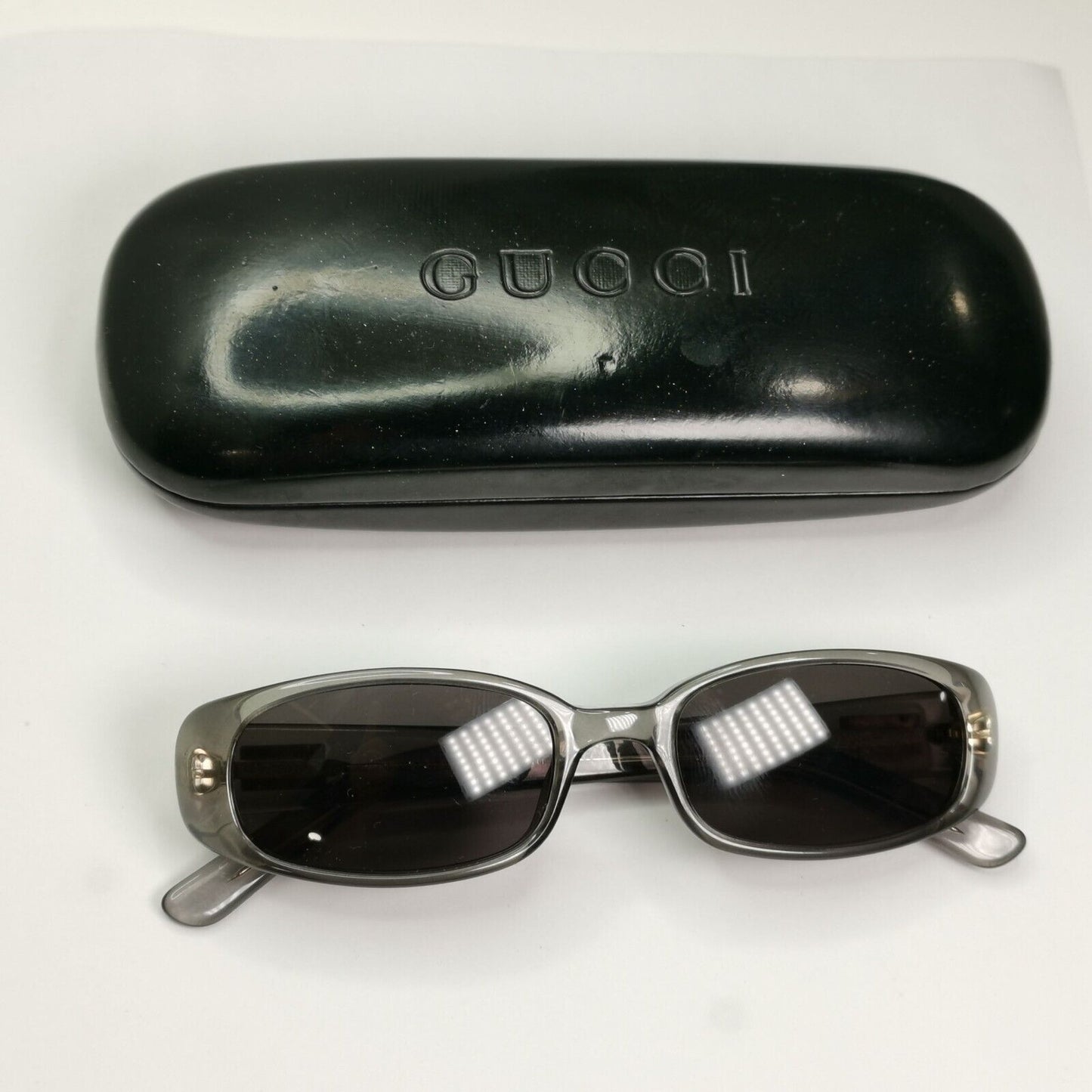 Gucci Sunglasses 1998 Vintage  Transparent Grey Rectangle GG 2452/S E7W 261024