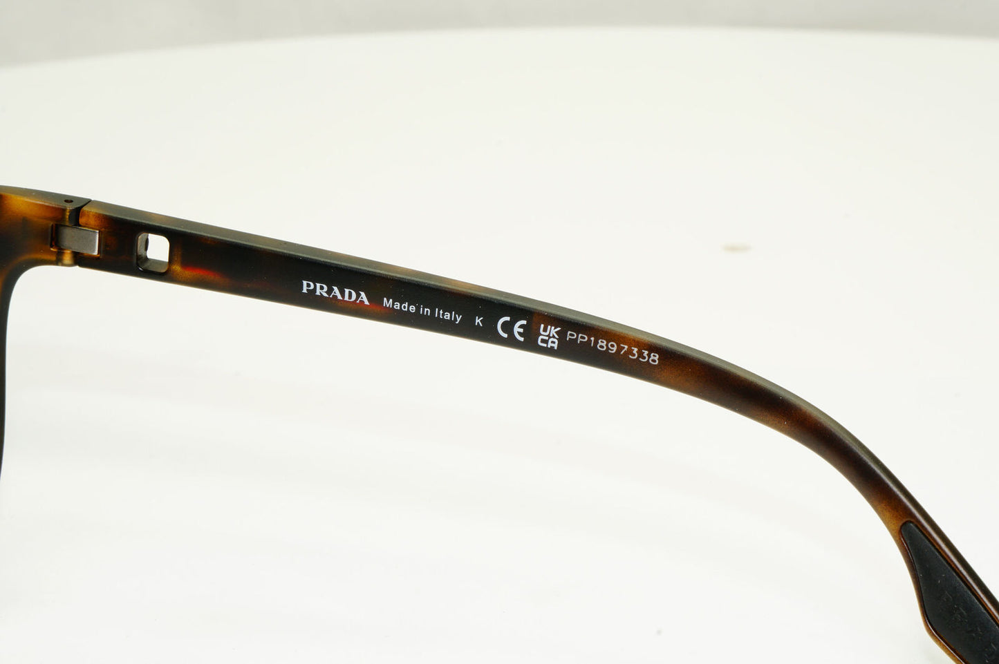 Prada Brown Sunglasses Tortoiseshell Square Red Stripe PS02WS SPS 02W 581-06H