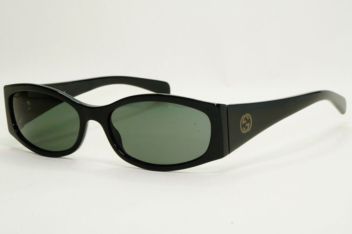 Gucci Sunglasses 1999 Vintage Black Green Rectangle GG 2524/S 807 081024