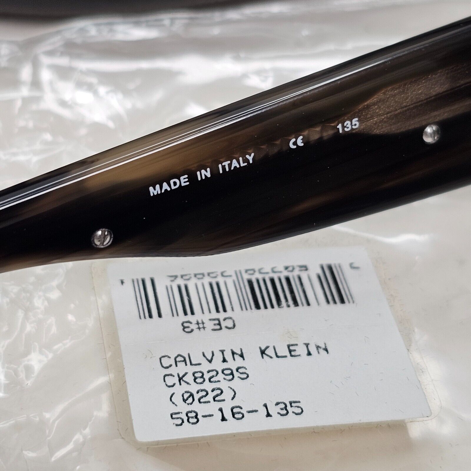 Calvin Klein Sunglasses 2005 Vintage Brown Green Square 829S 022 121124
