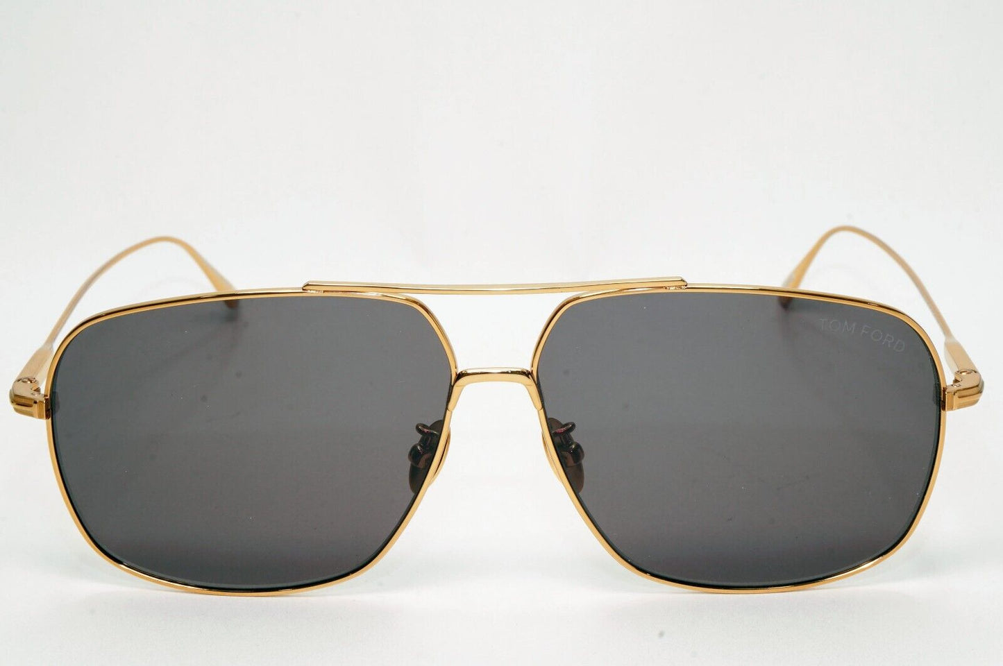 Tom Ford Sunglasses John-02 Titanium Gold Grey Pilot Navigator TF 746-D 30A 63mm