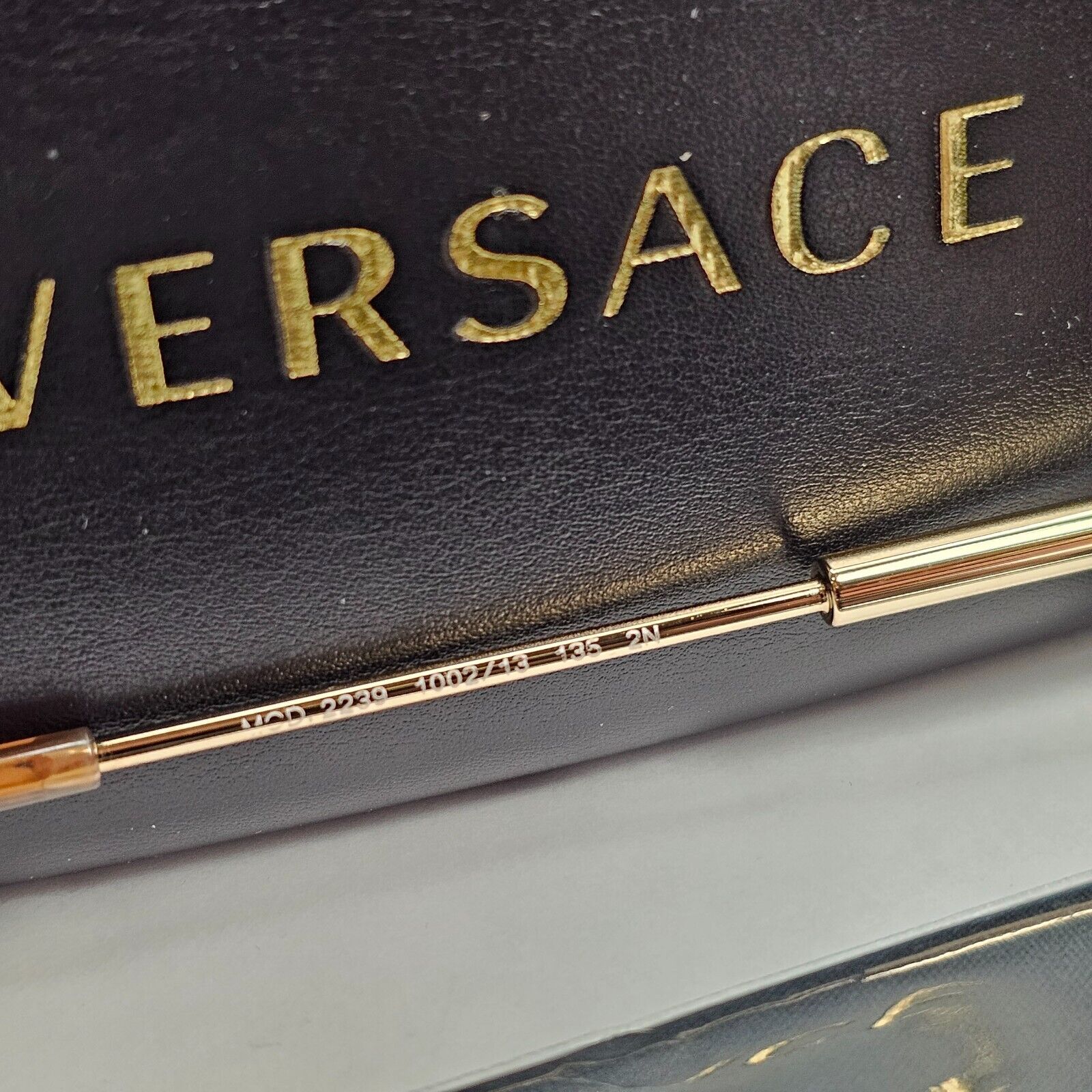 Versace Sunglasses Gold Brown Shield Gradient Metal MOD VE 2239 1002/13