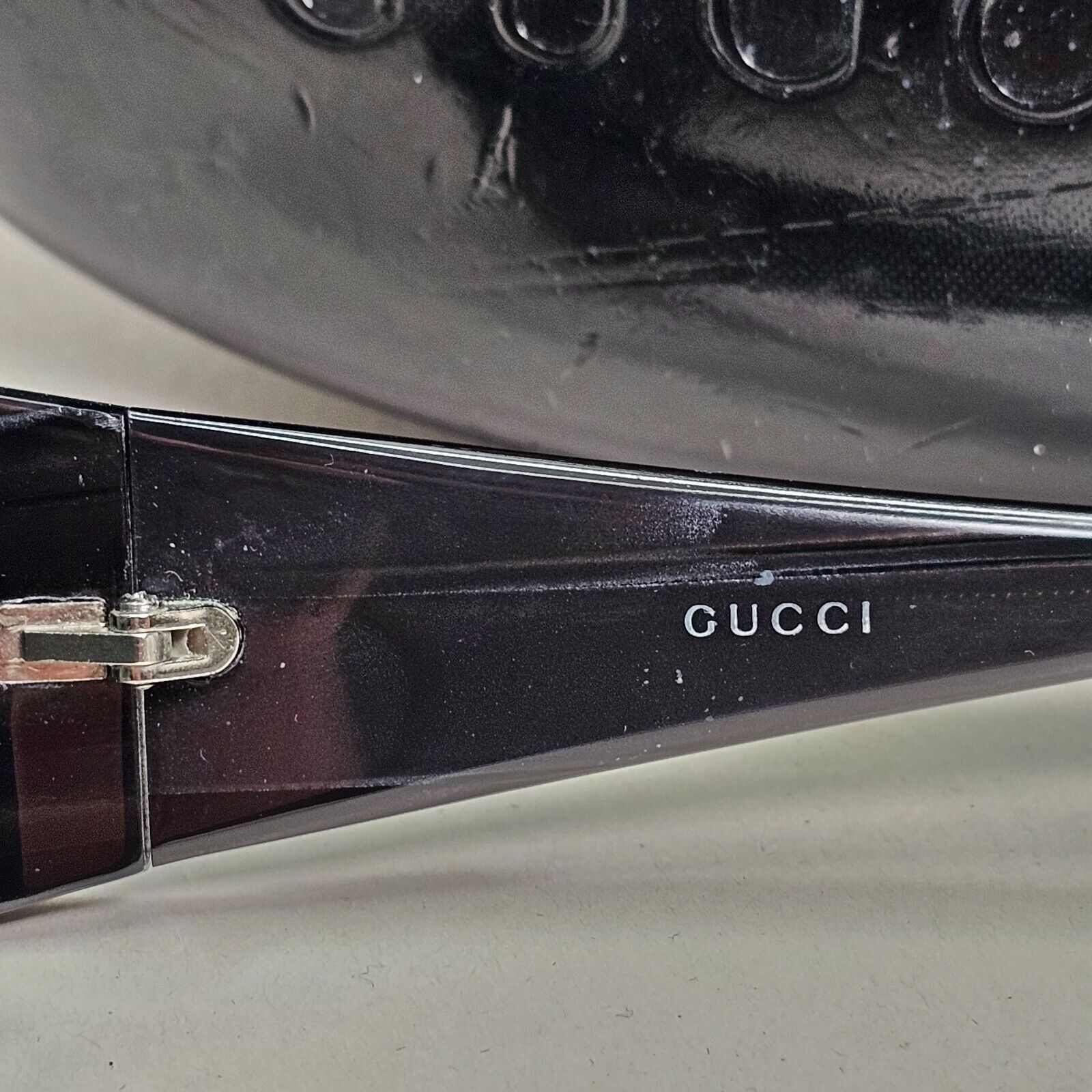 Gucci Sunglasses 1999 Vintage Grey Green Rectangle Crystal GG 2526/S AD7 051124