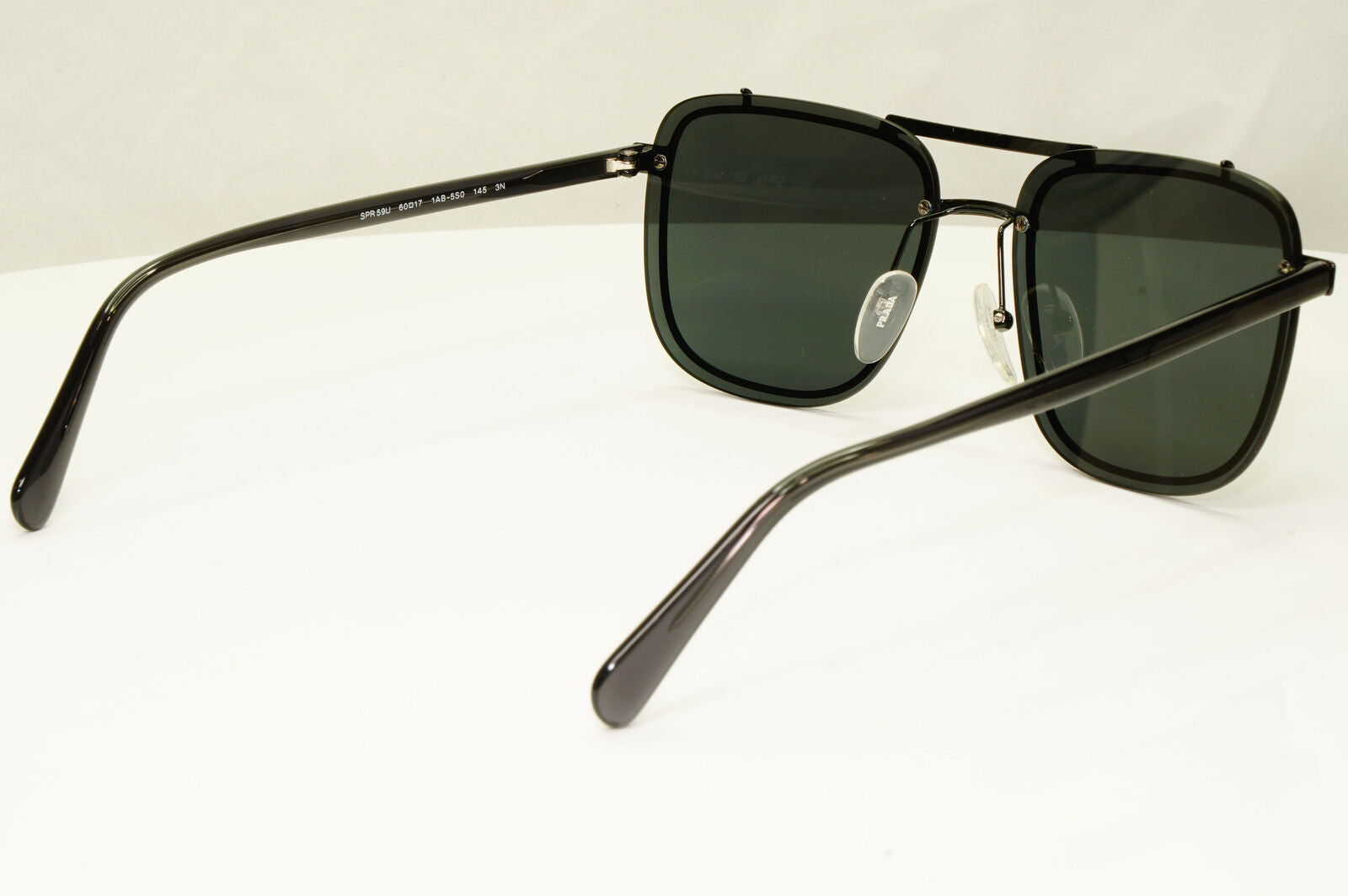 Prada Black Conceptual Sunglasses Runway Mens Square SPR 59U PR59US 1AB-5S0