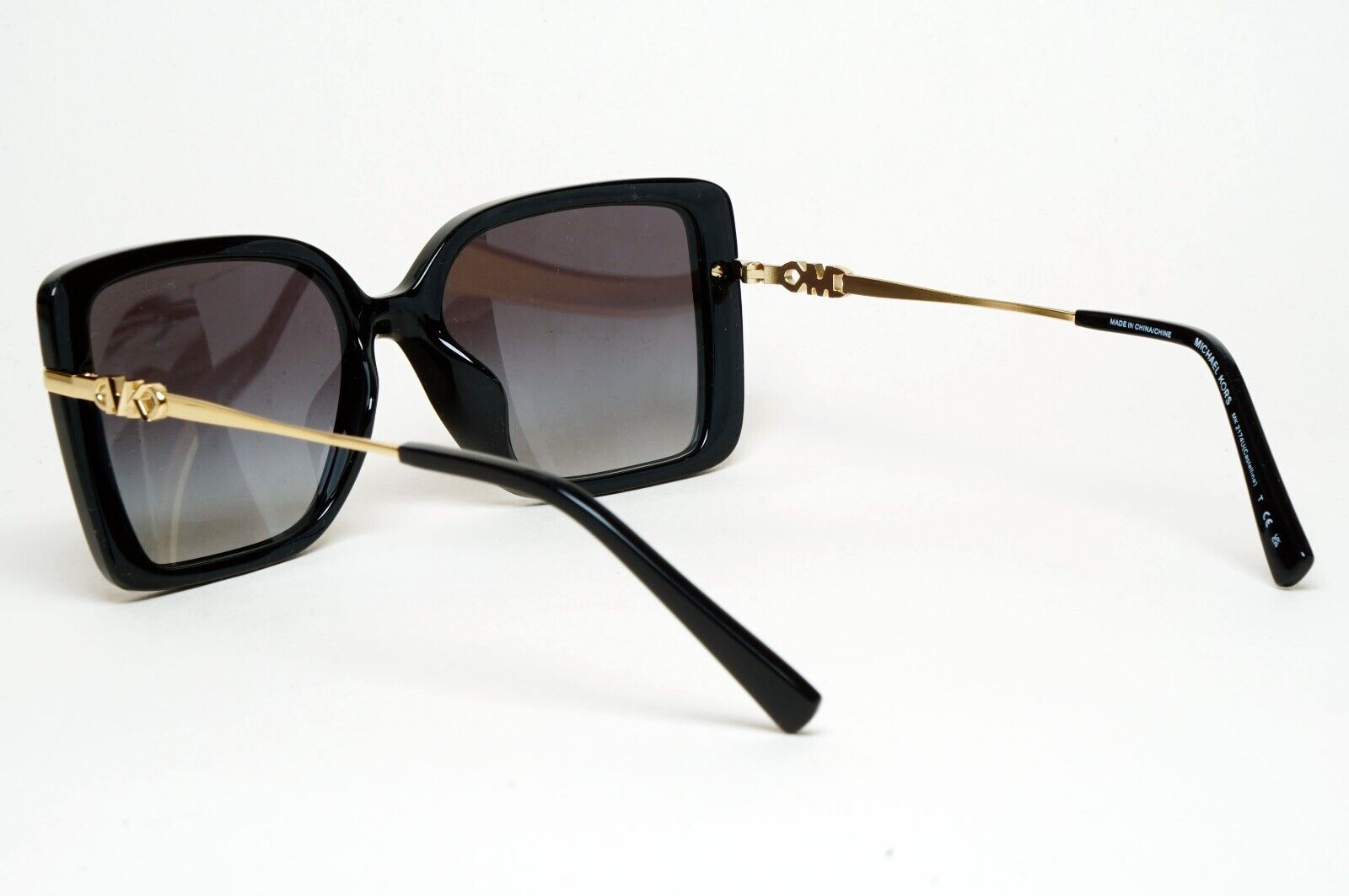 Michael Kors Sunglasses Black Gold Square Grey MK 2174U Castellina 3005/8G