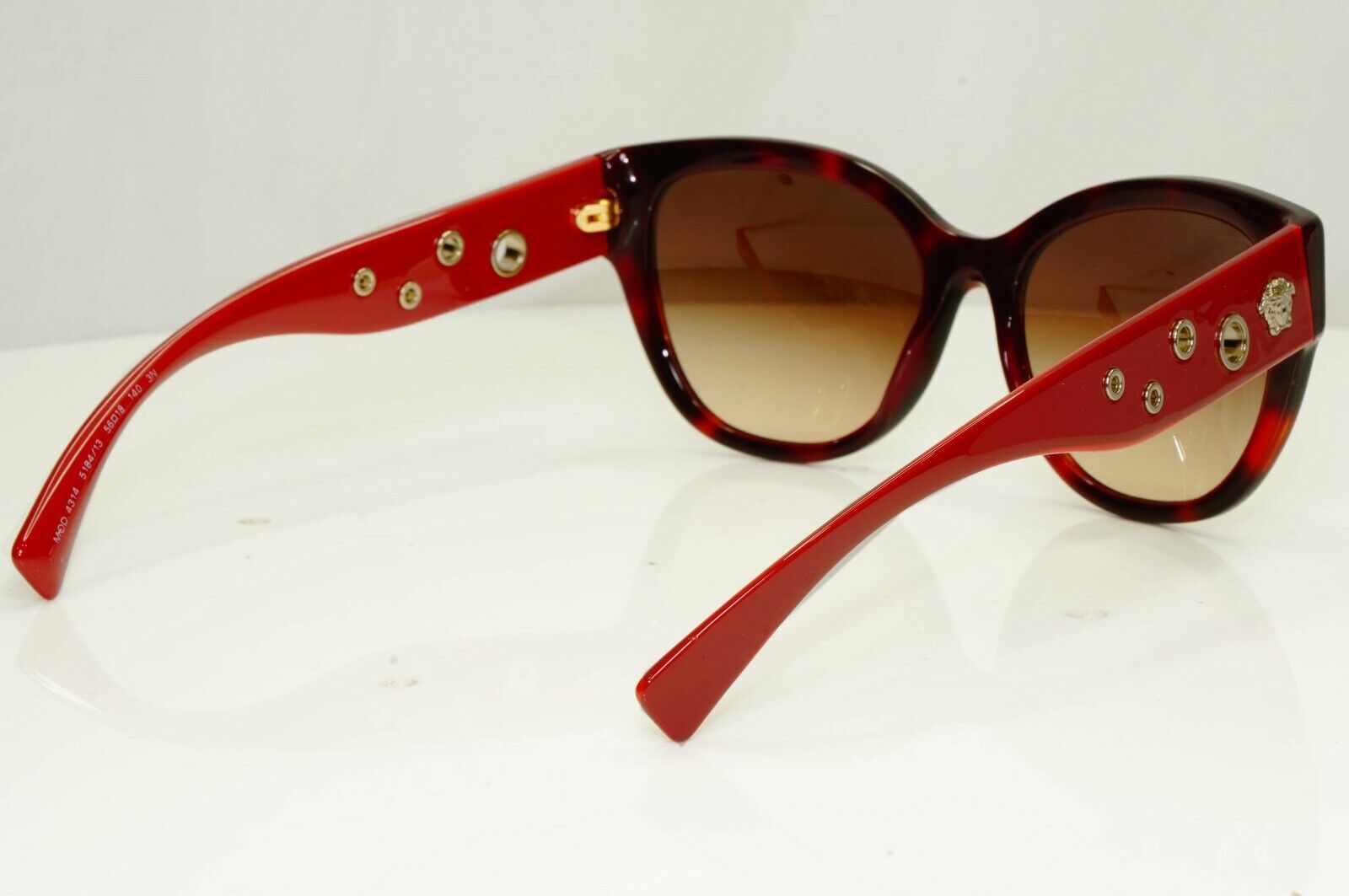 Versace Burgundy Brown Sunglasses Womens Gold Medusa 4314 5184/13 Dark Red