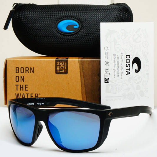 Costa Del Mar Sunglasses Ferg XL Polarized Blue 580P Mirror Black B06S9012 05