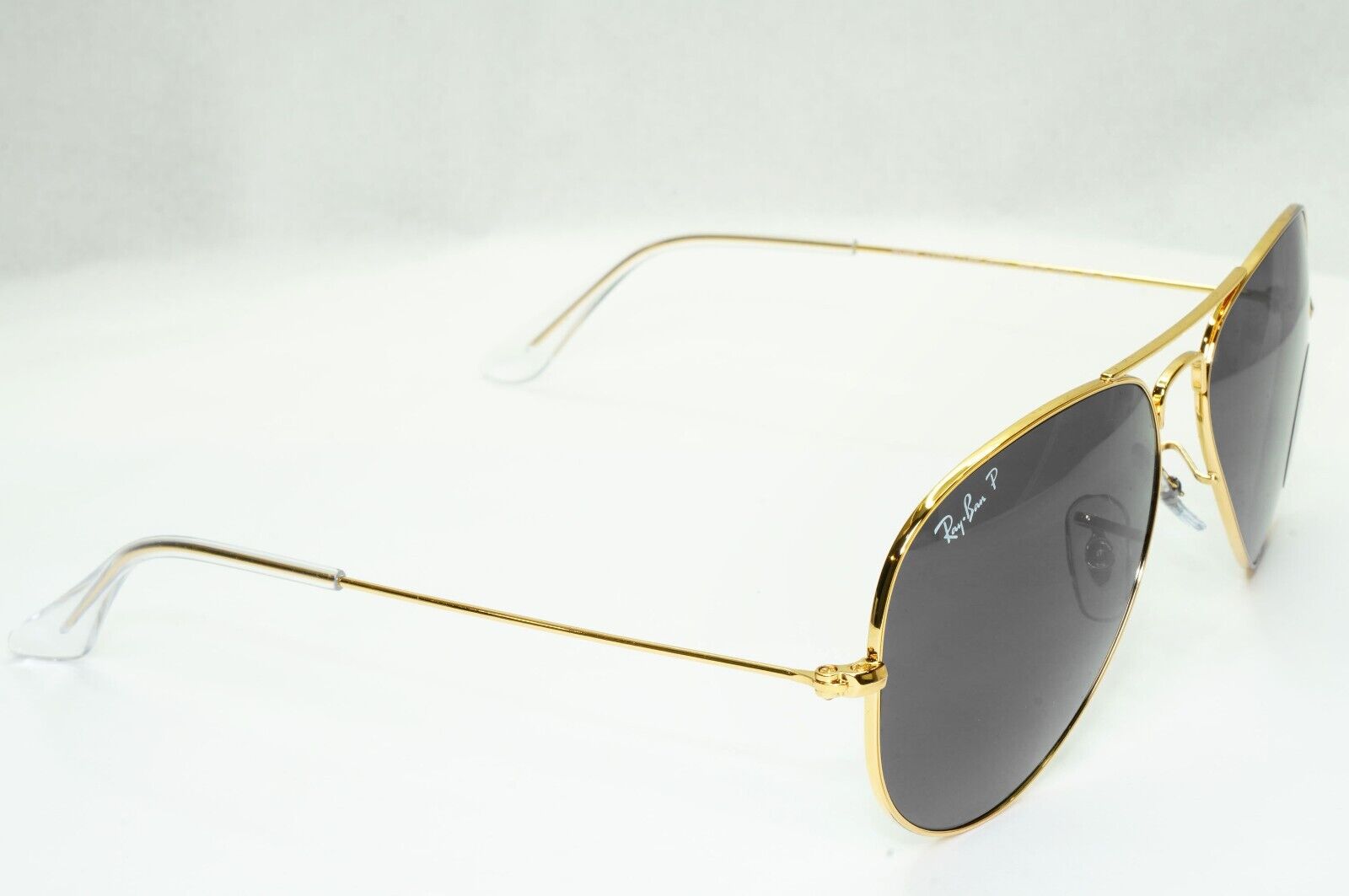 Ray-Ban Sunglasses Aviator Polarised Gold Black Metal Pilot RB 3025 9196/48 50mm
