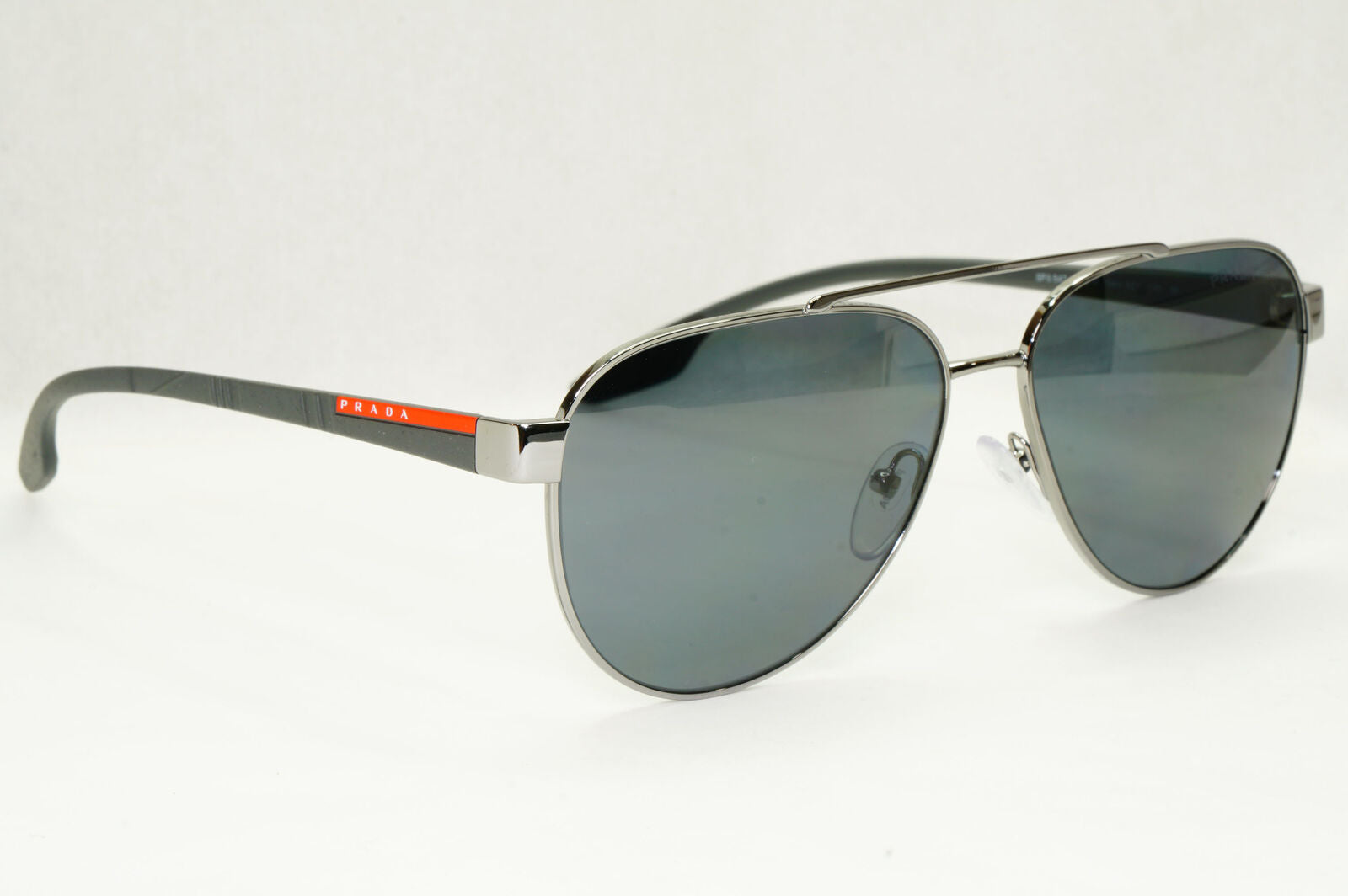 Prada Sunglasses Polarized Gunmetal Grey Pilot Metal PS54TS SPS 54T 5AV-5Z1 58mm