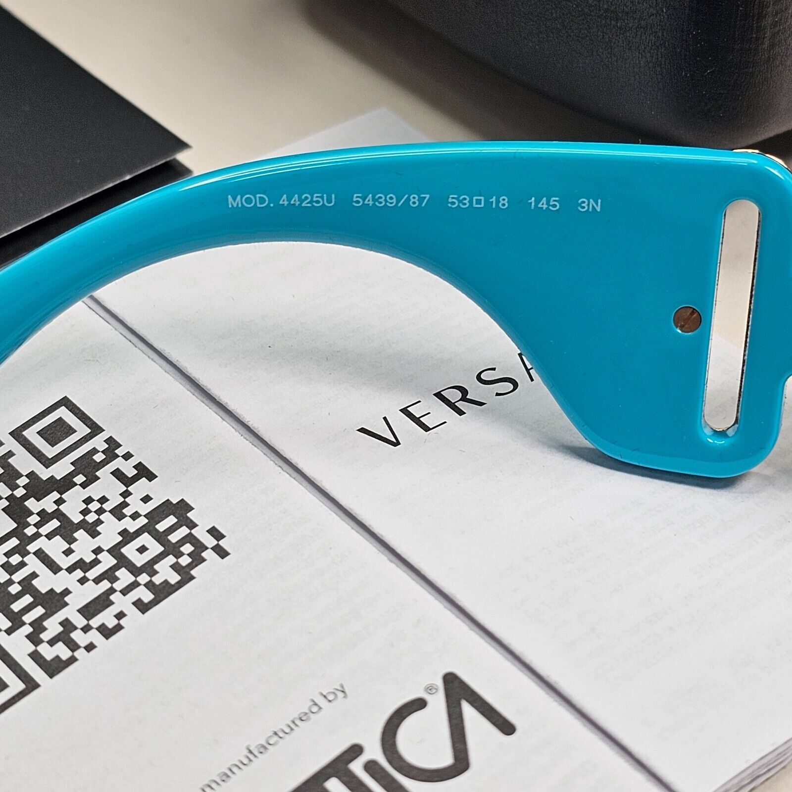 Versace Sunglasses Azure Gold Medusa Biggie Square MOD VE 4425U 5439/87 53mm