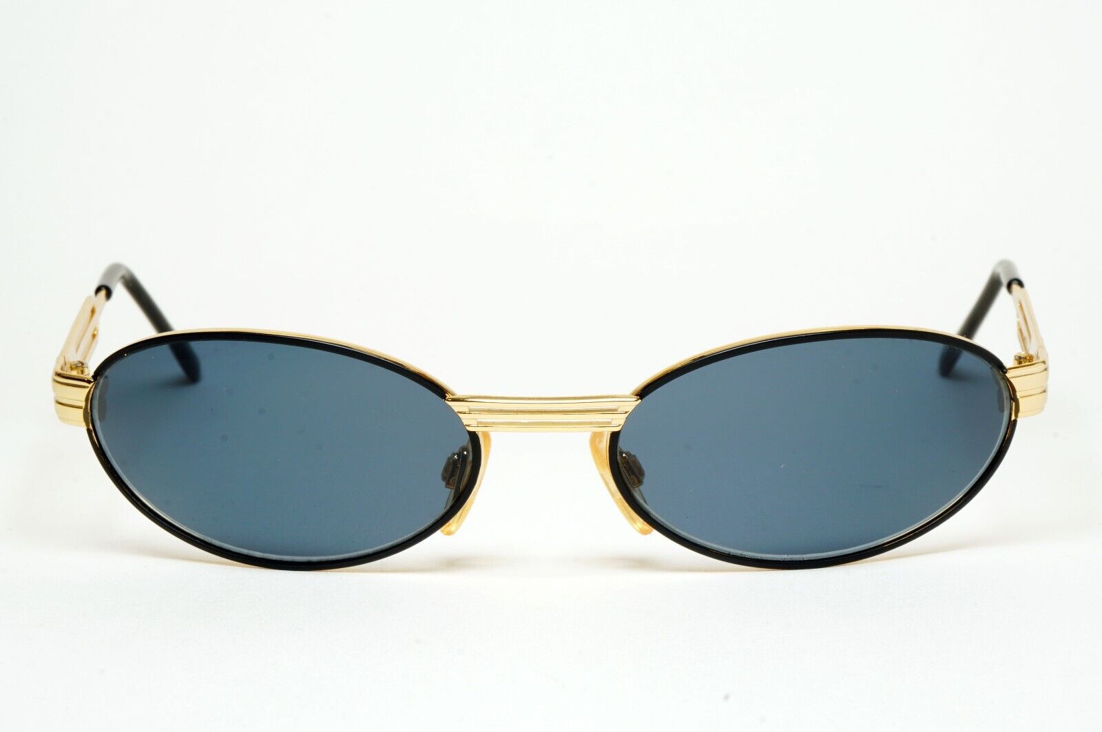 Versus Sunglasses 1996 by Gianni Versace Vintage Gold Oval Grey MOD F34 COL 09M