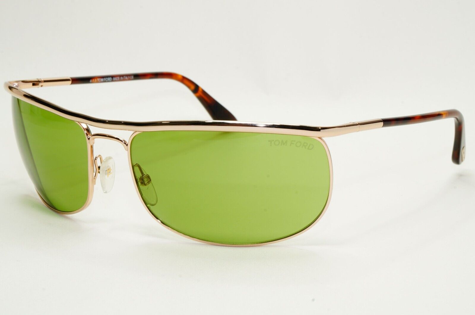 Tom Ford Sunglasses Ryder Gold Green Metal Wrap FT0418 TF 418 28N 68mm