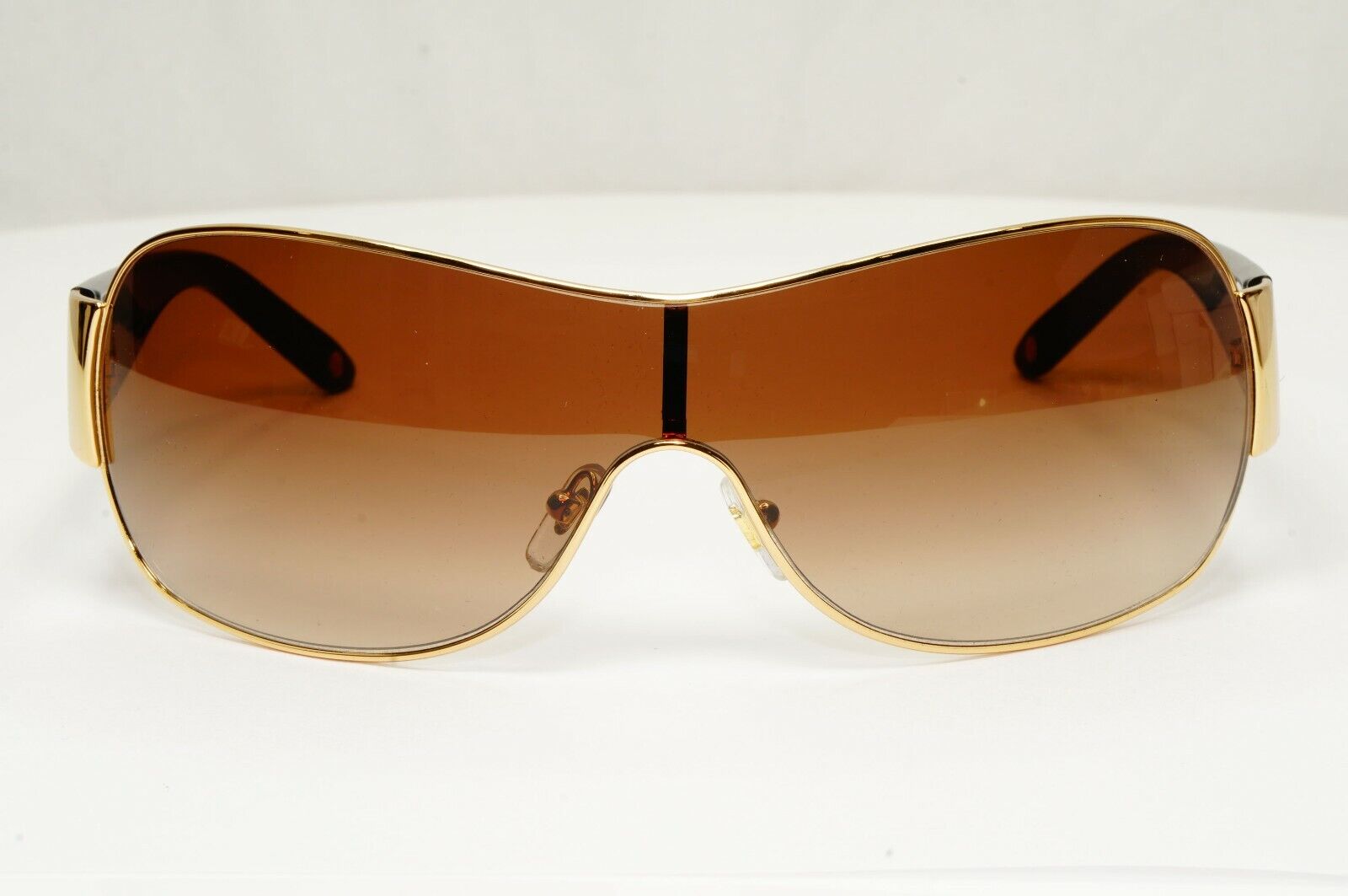 Authentic Versace Mens Womens Gold Shield Visor Medusa Sunglasses 2101 1002/13