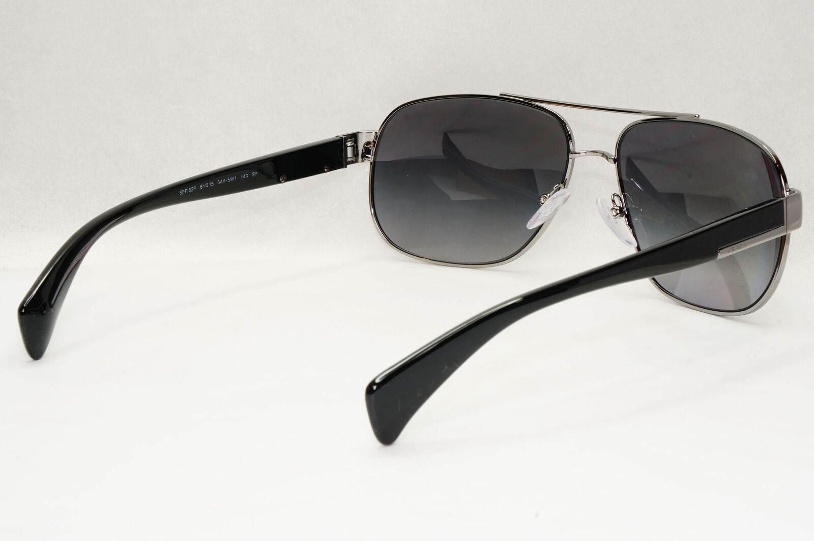 Prada Sunglasses Polarized Black Grey Gradient Gunmetal PR52PS SPR 52P 5AV-5W1