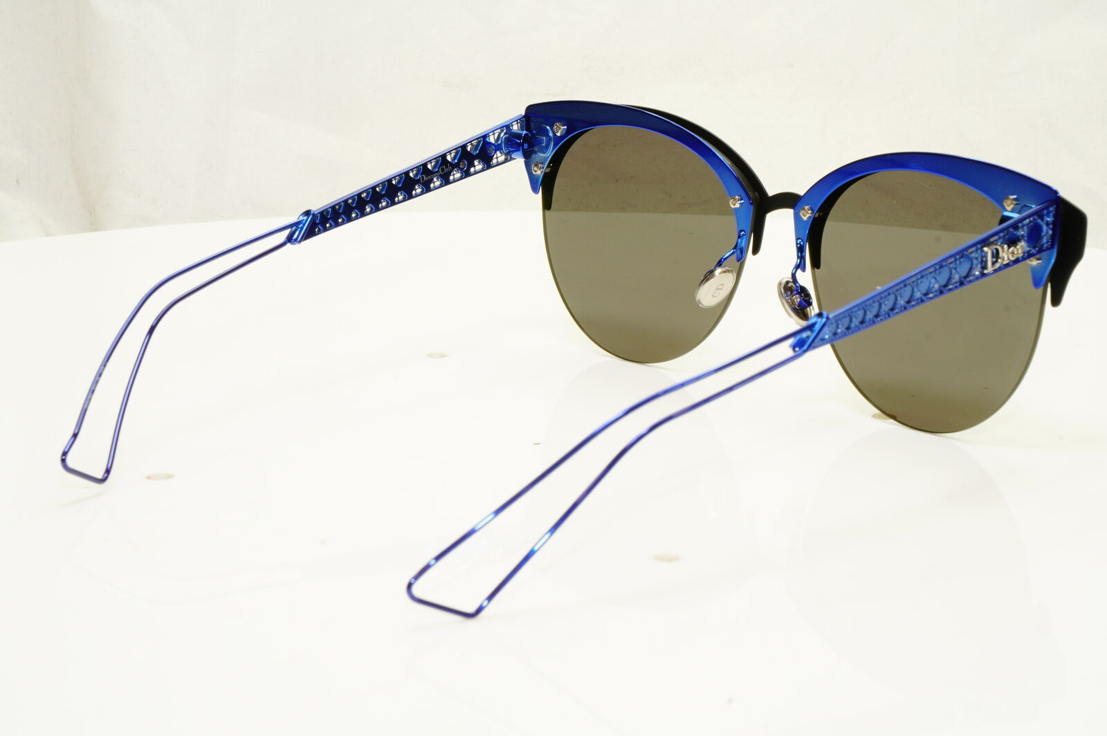 Authentic Dior Womens Metal Sunglasses Black Blue Grey Diorama Club G5V2K