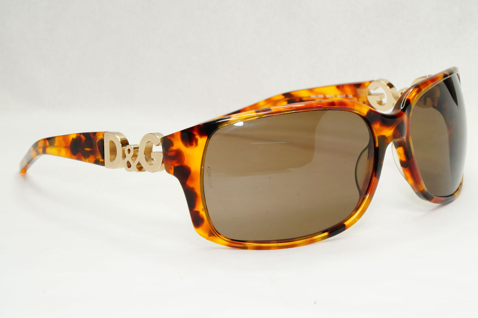 Dolce & Gabbana 2007 Vintage Brown Gold Wrap Sunglasses D&G 3006 502/73 210124