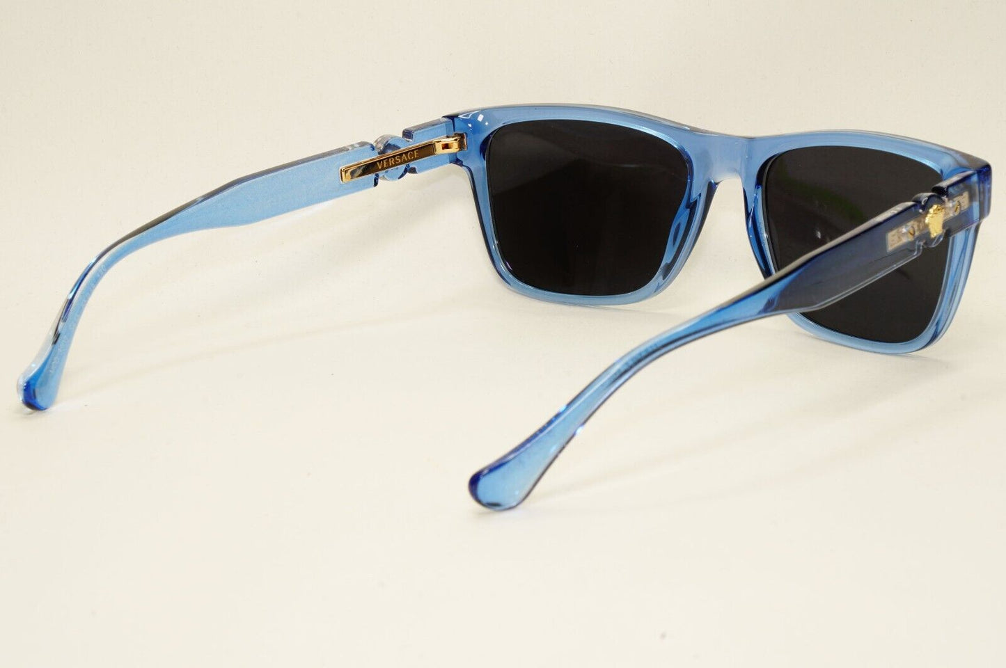 Versace Sunglasses Black Blue Transparent Gold Medusa Square MOD VE 3303 5415