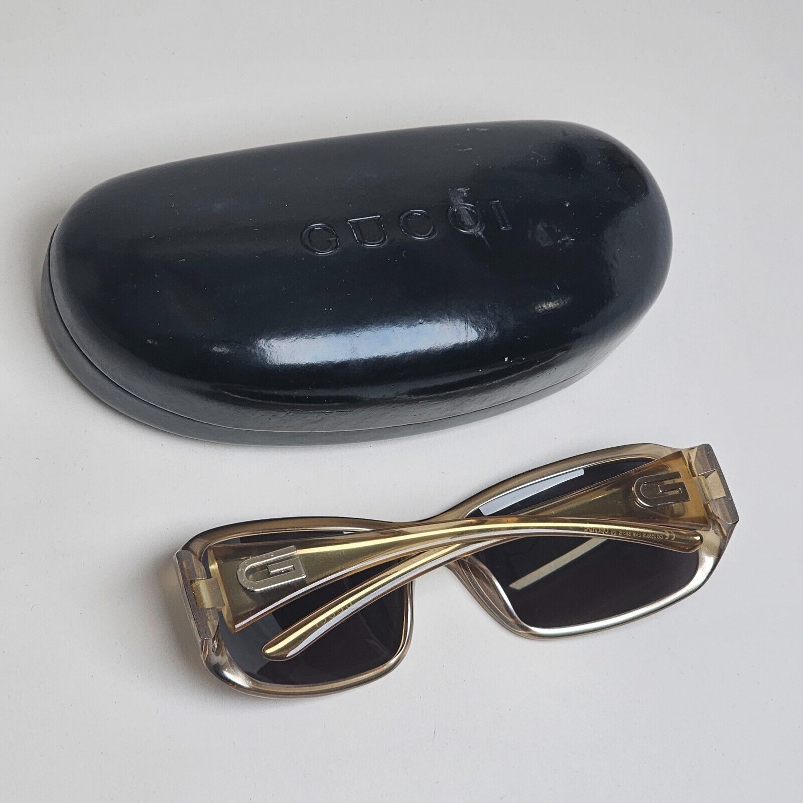 Gucci Sunglasses 2000 Vintage Black Honey Brown Transparent GG 2550/S LV6 310125