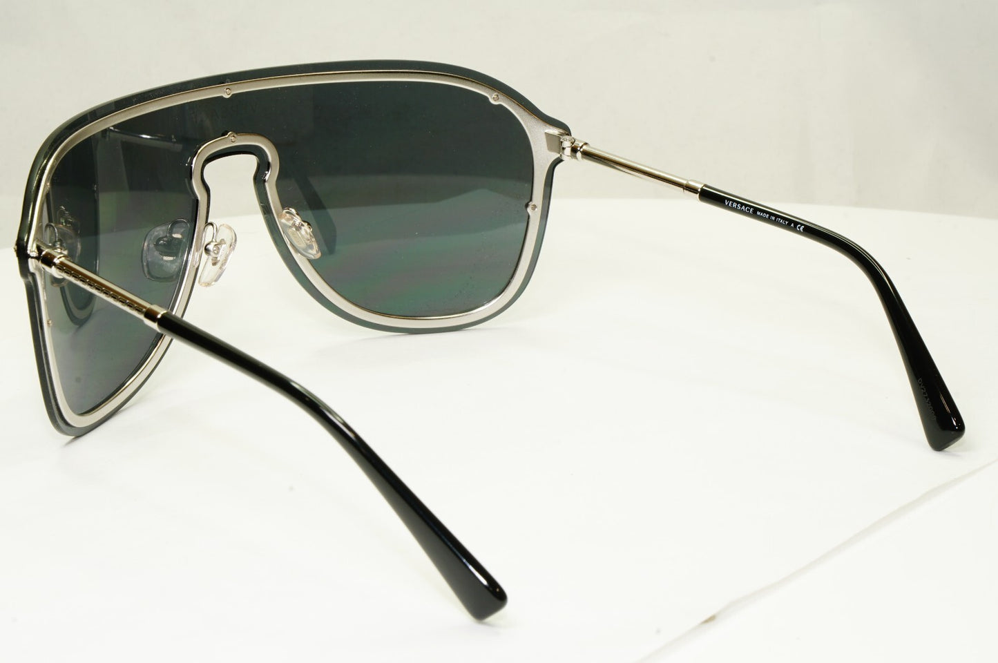 Versace Sunglasses Shield Mask Gold Mirror Silver Unisex MOD 2180 1000/5A [a]