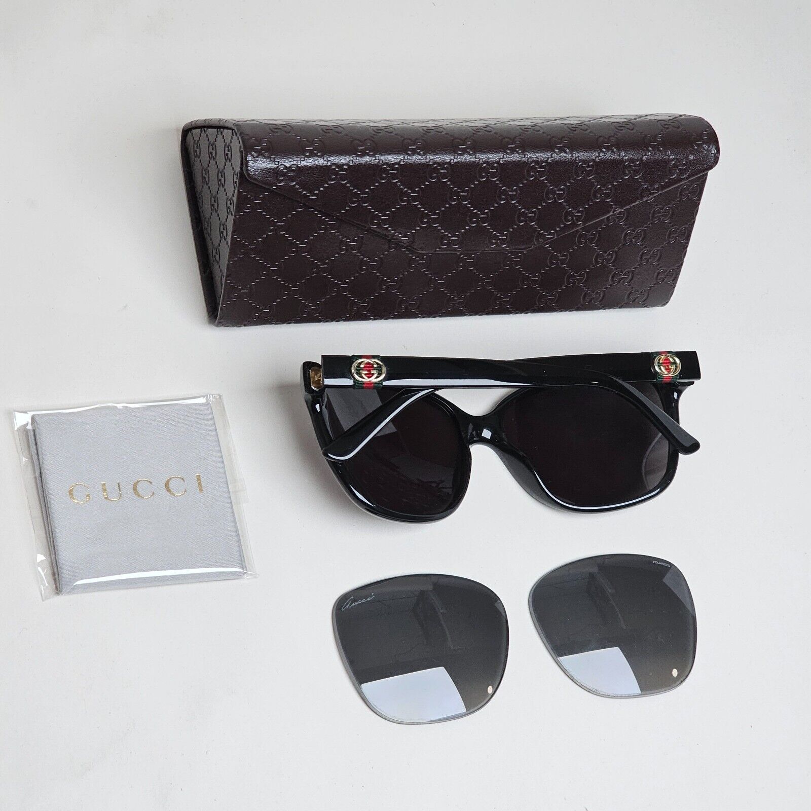 Gucci Sunglasses 2012 Vintage Ribbon Black Gold GG 3645/S D28WJ 56mm 220125